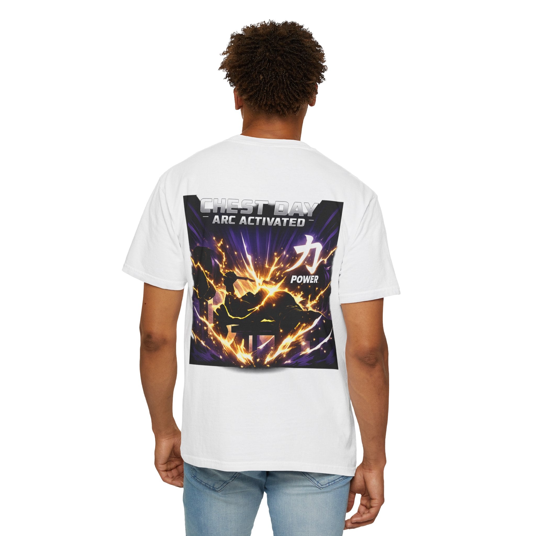 Chest Day Arc Activated Men’s Power Kanji Gym T-Shirt