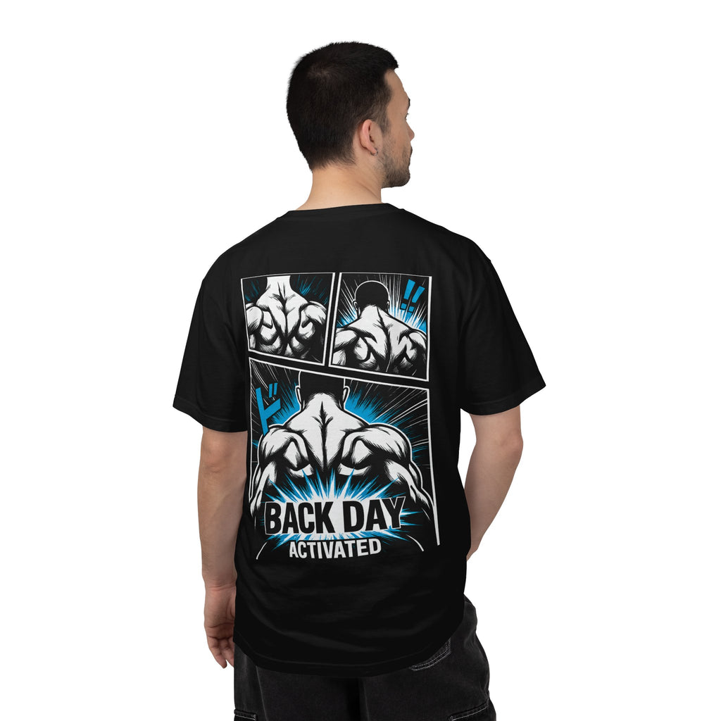 Back Day Activated Comic Gym T-Shirt — Workout Motivation for Bodybuilders