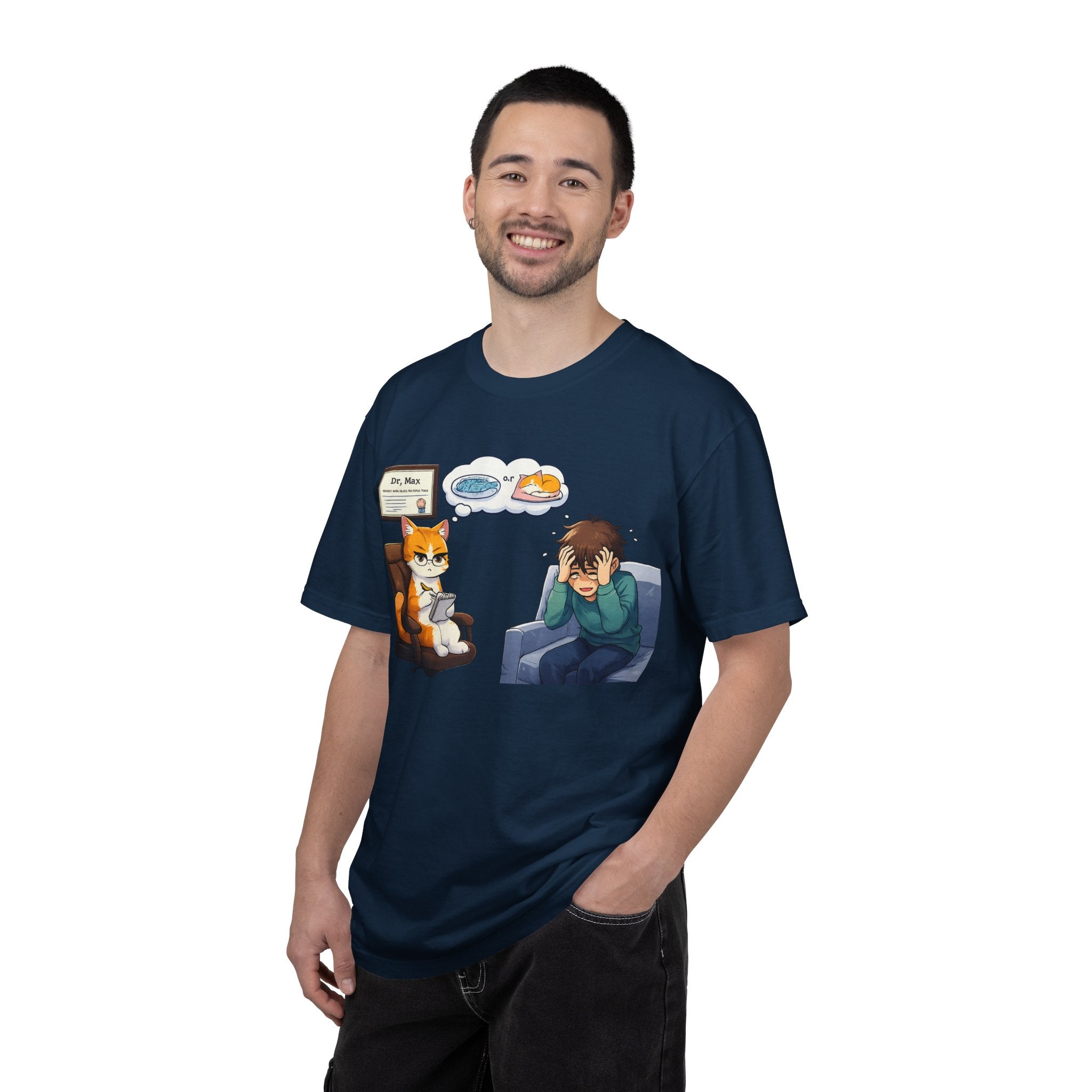 Dr. Max Cat Therapist T-Shirt - Funny Mental Health Humor Gift