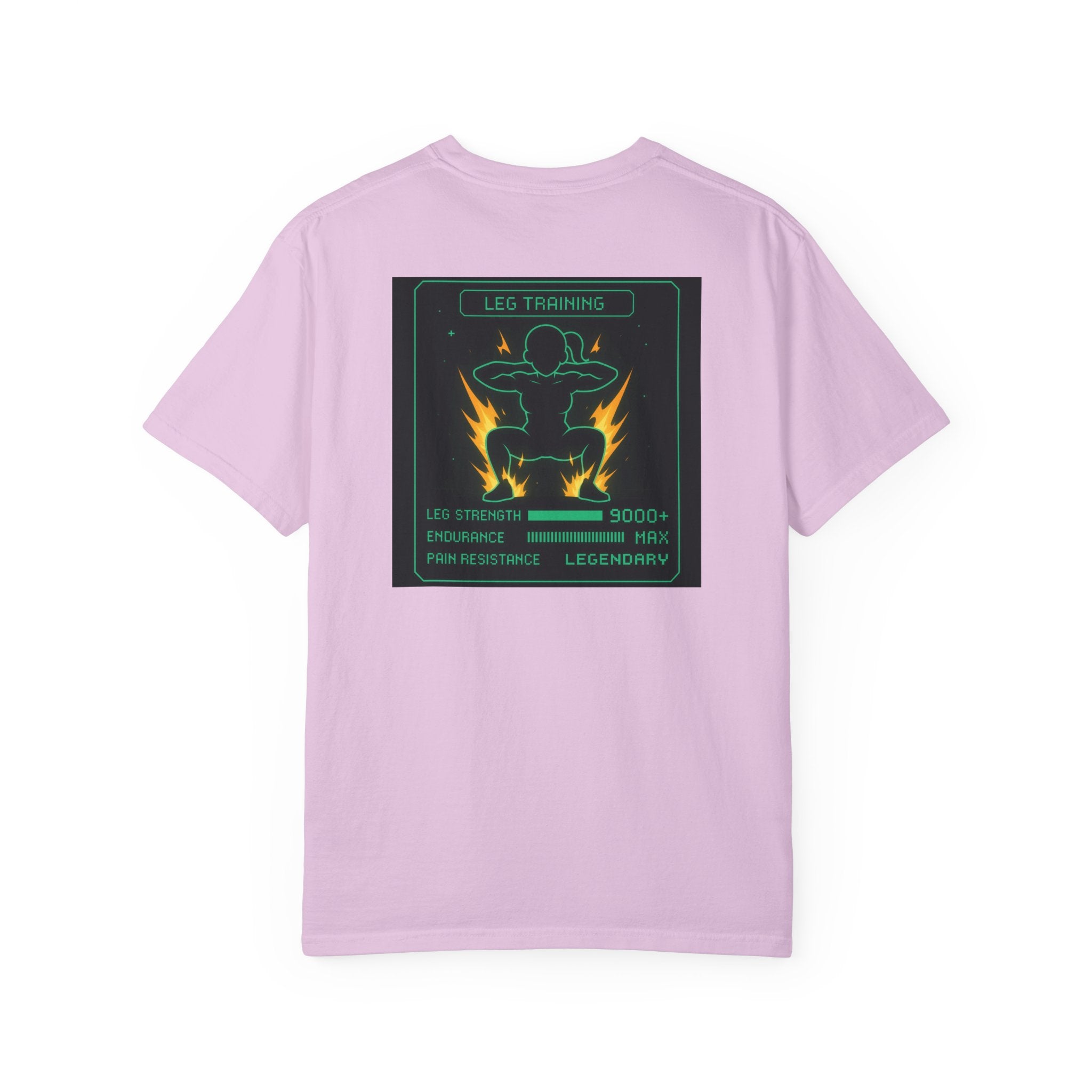 Women’s Gaming RPG Leg Day T-Shirt — "Leg Training Stats 9000+"