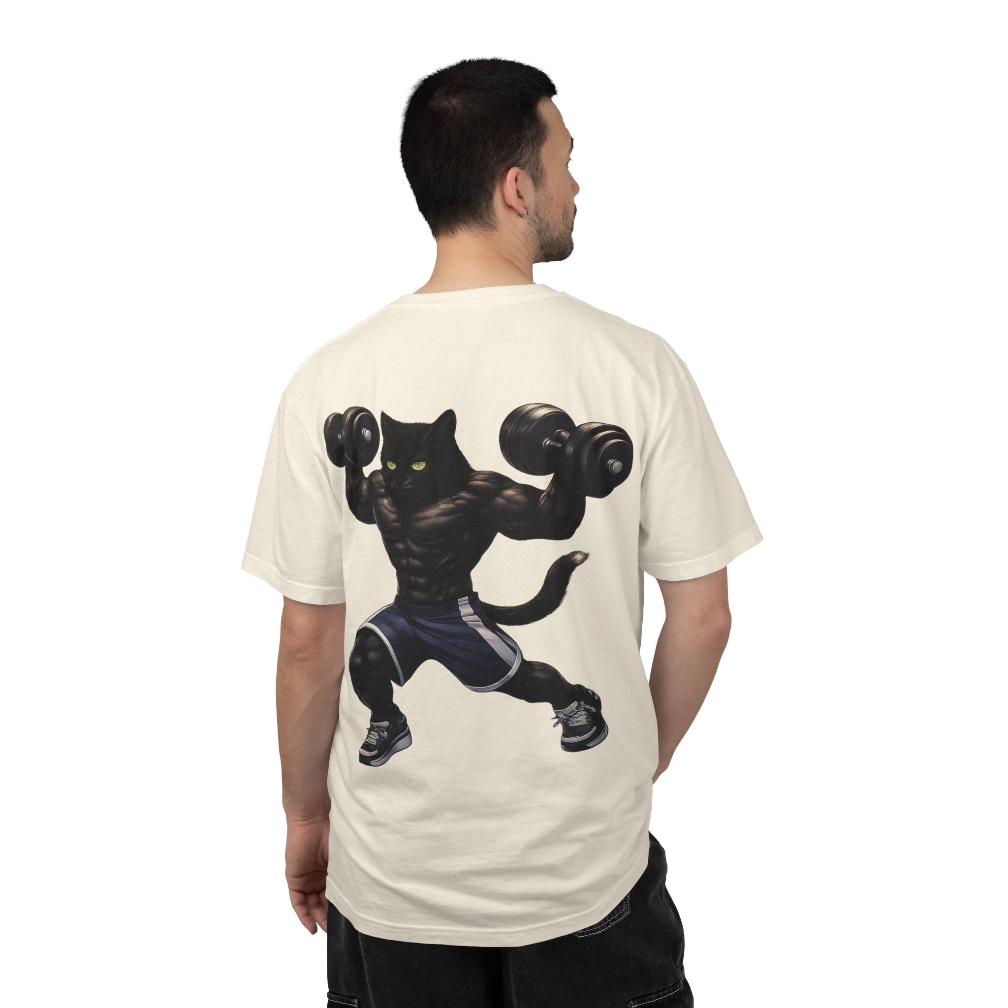 Gym Cat Shirt - Funny Workout Weightlifting T-Shirt - Fitness Lover Gift for Men Women