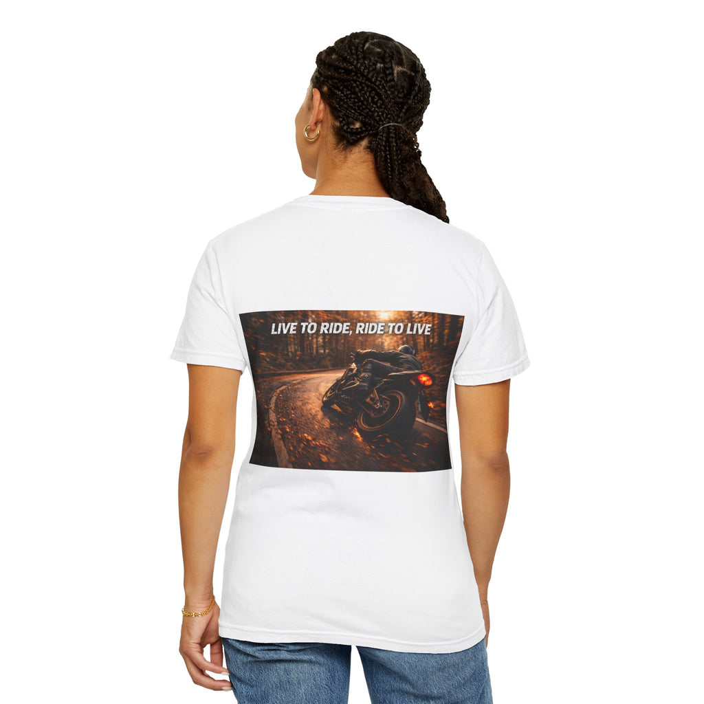 Live To Ride, Ride To Live Motorcycle T-Shirt — Autumn Ride Biker Graphic