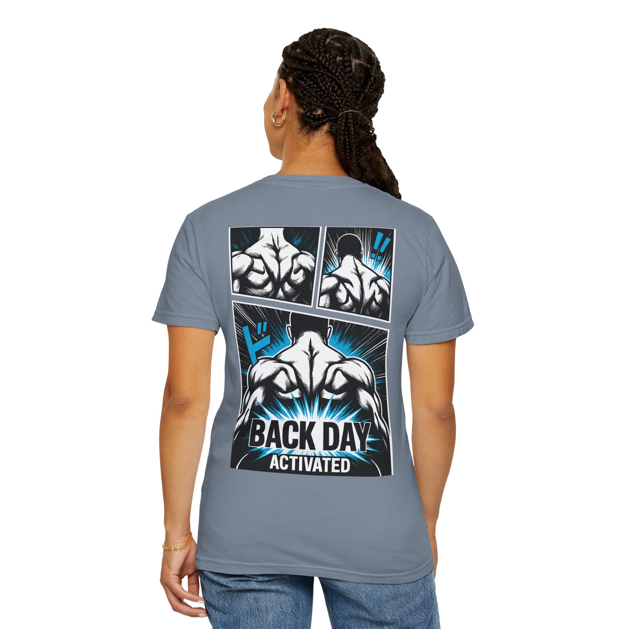 Back Day Activated Comic Gym T-Shirt — Workout Motivation for Bodybuilders