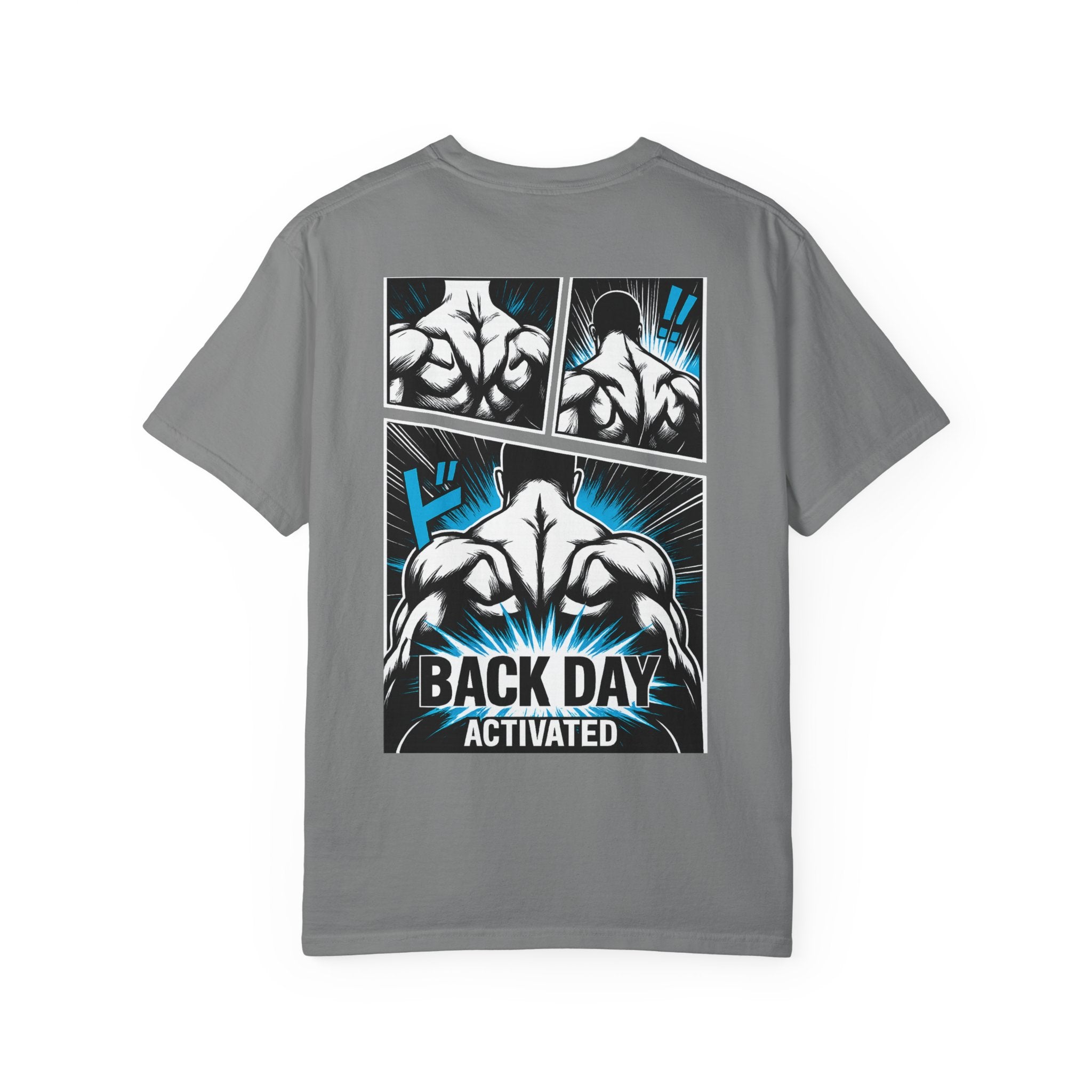 Back Day Activated Comic Gym T-Shirt — Workout Motivation for Bodybuilders