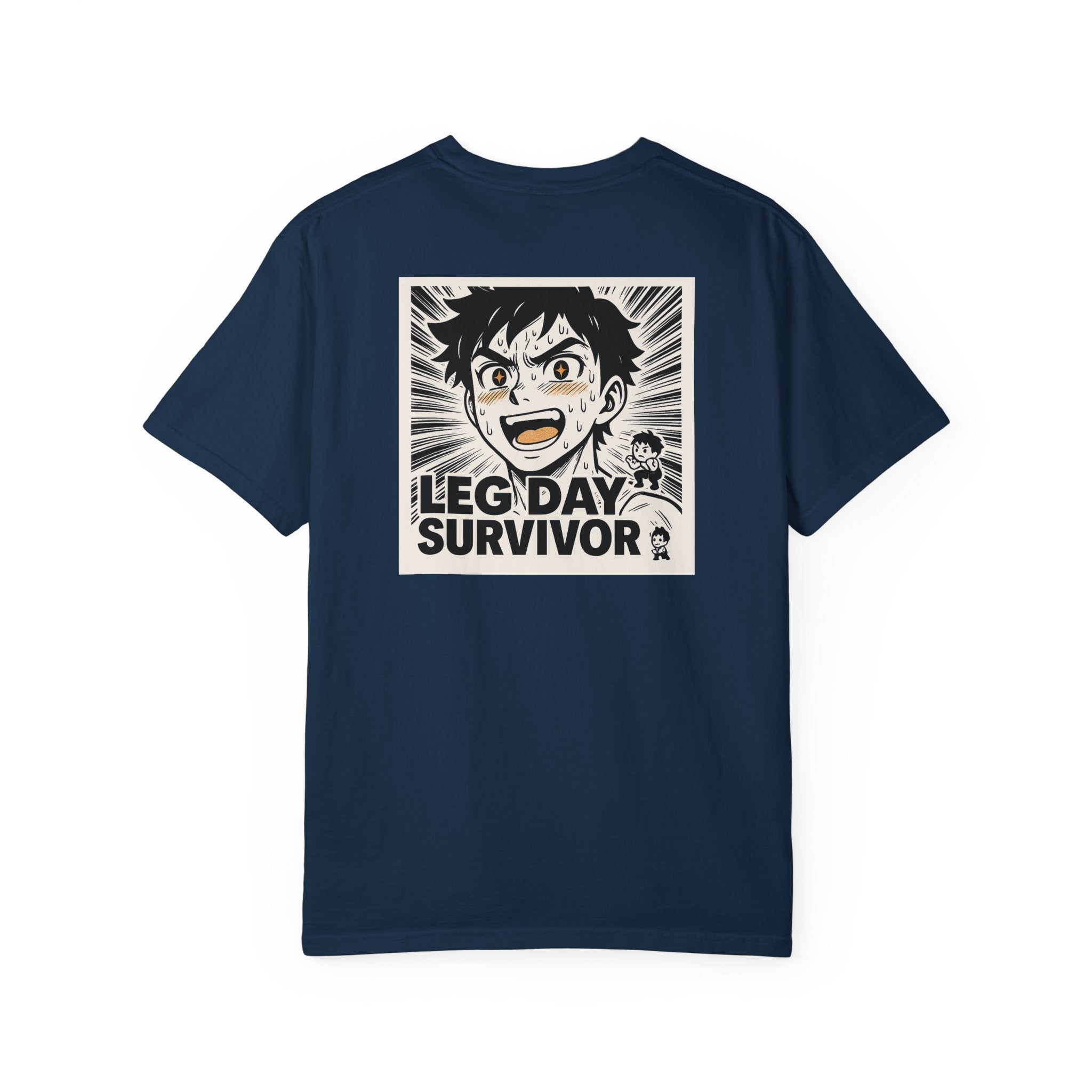 Leg Day Survivor Men’s Shirt - Funny Gym Workout Anime Fitness T-Shirt