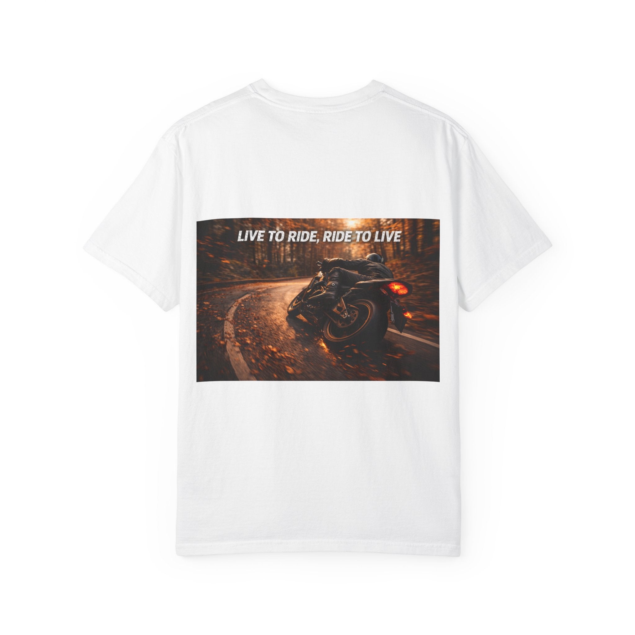 Live To Ride, Ride To Live Motorcycle T-Shirt — Autumn Ride Biker Graphic