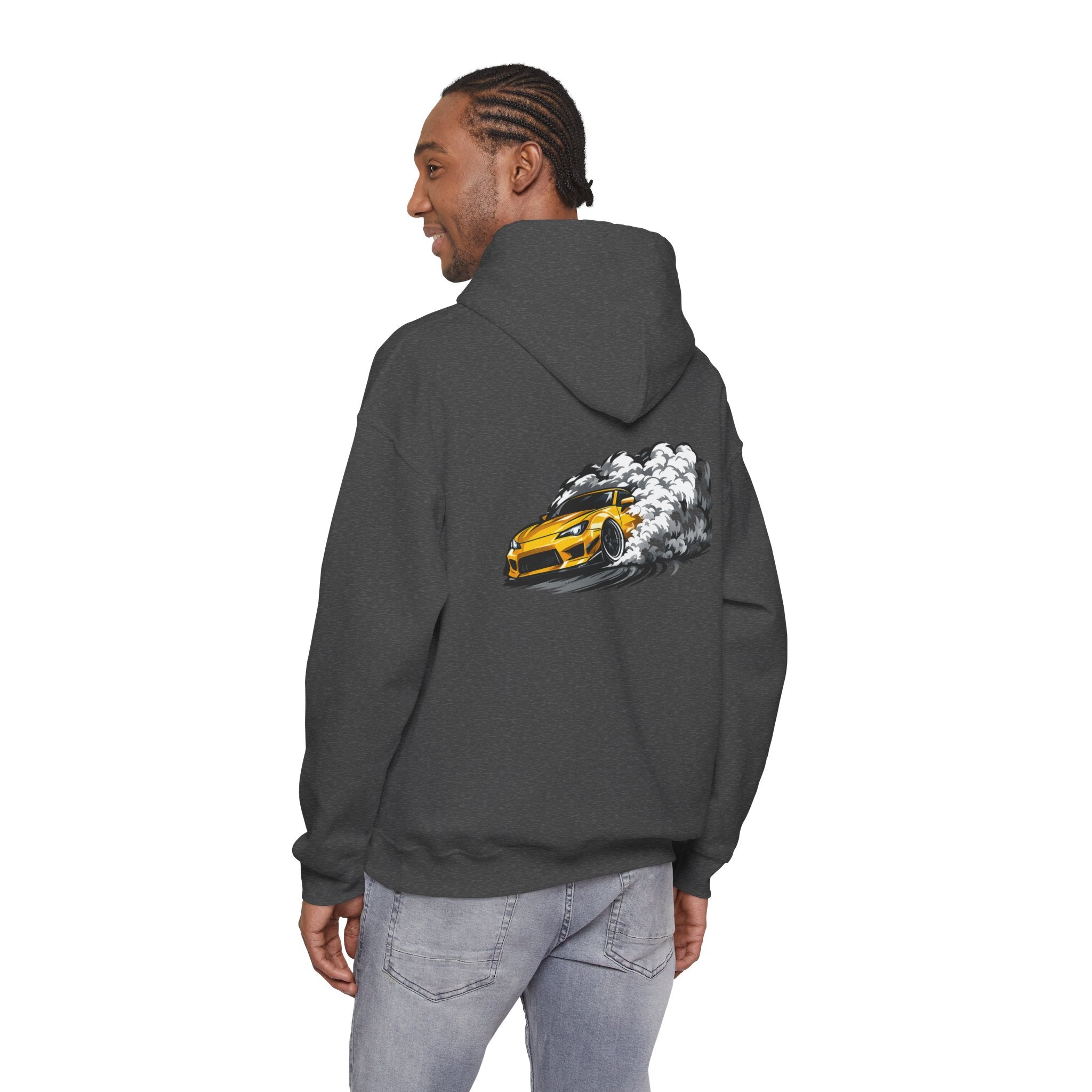 Golden Drift Yellow Car Hoodie