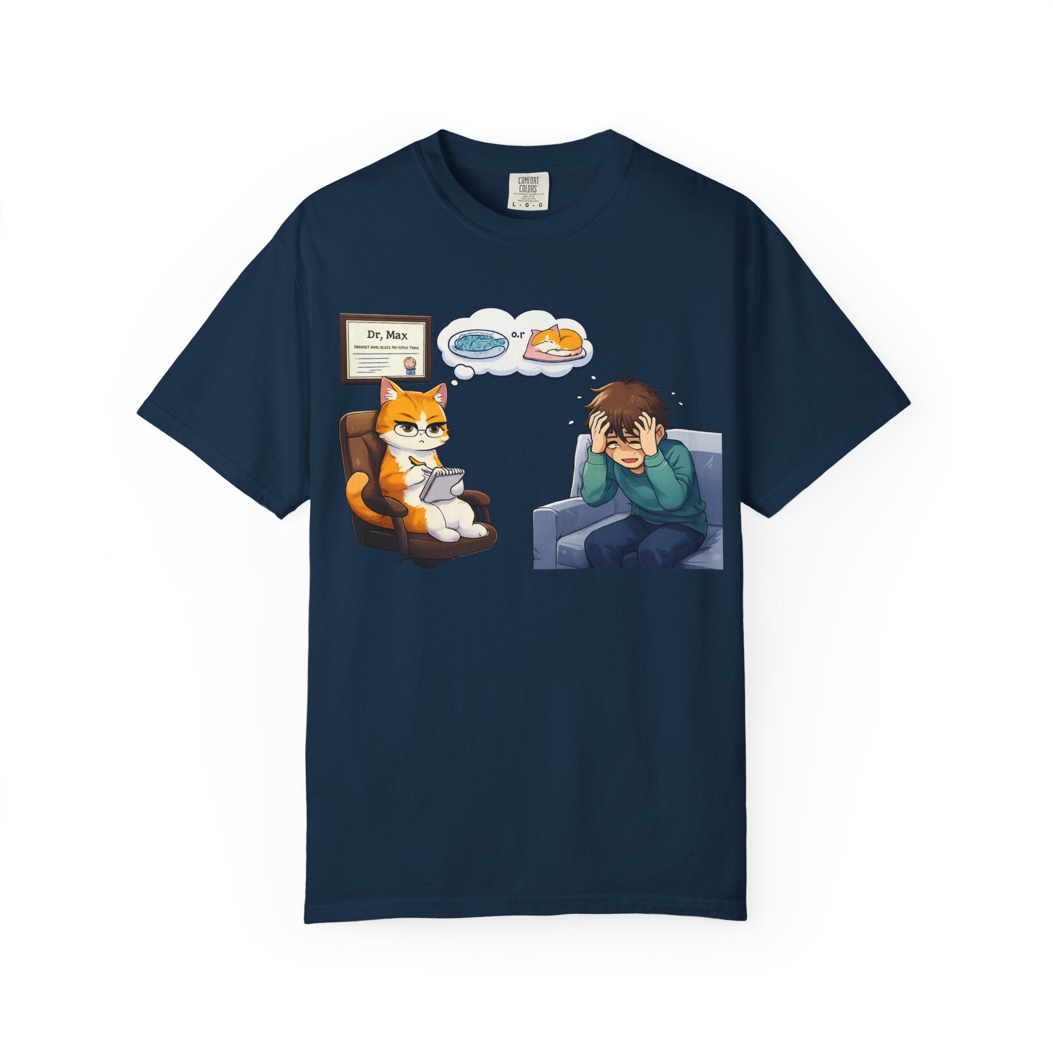 Dr. Max Cat Therapist T-Shirt - Funny Mental Health Humor Gift