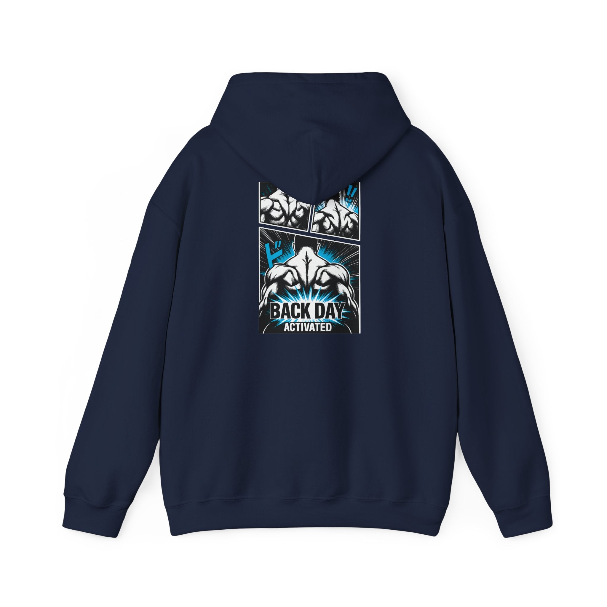 Back Day Activated Comic-Style Hoodie — Gym Motivation for Bodybuilders