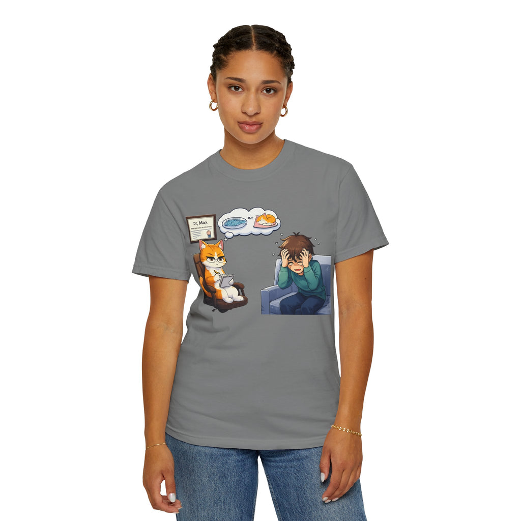 Dr. Max Cat Therapist T-Shirt - Funny Mental Health Humor Gift