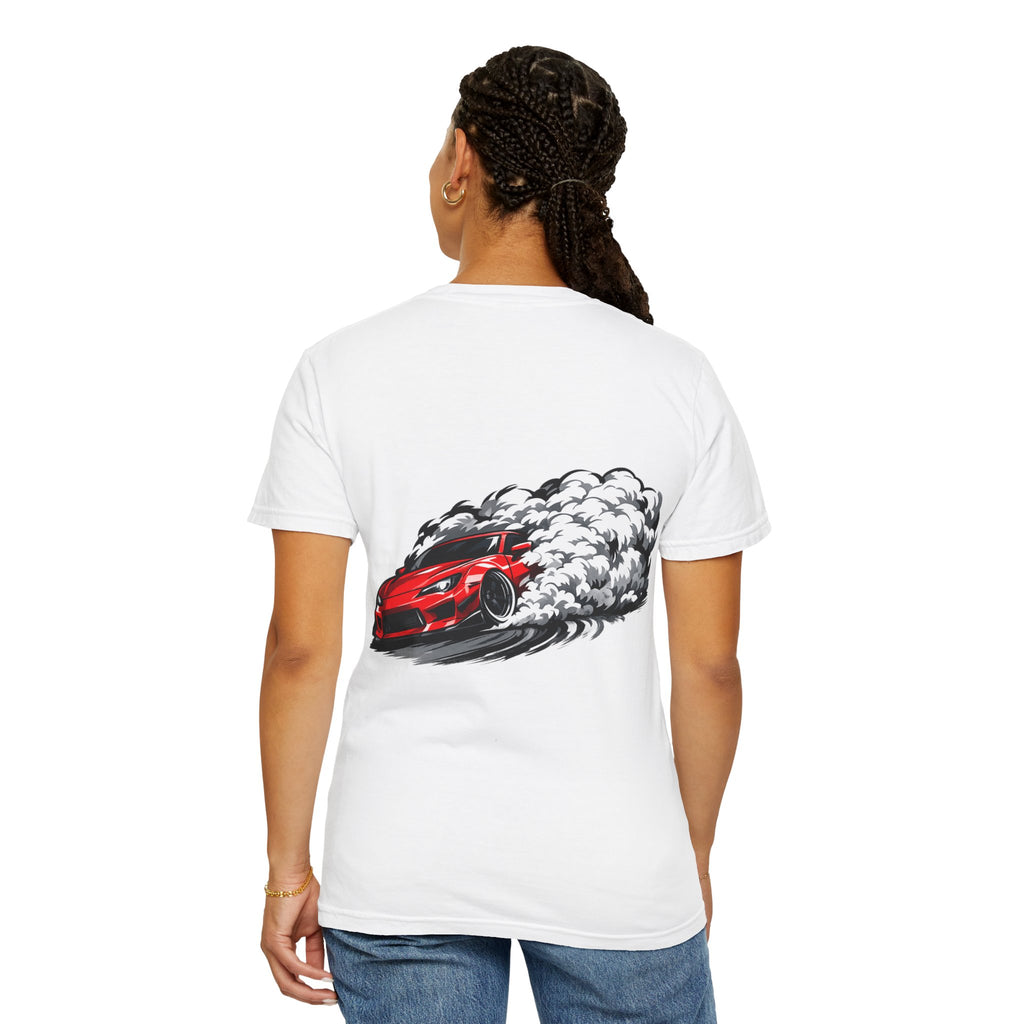 Red Fury Drift T-Shirt — Modified Wide-Body JDM Drift Car Design