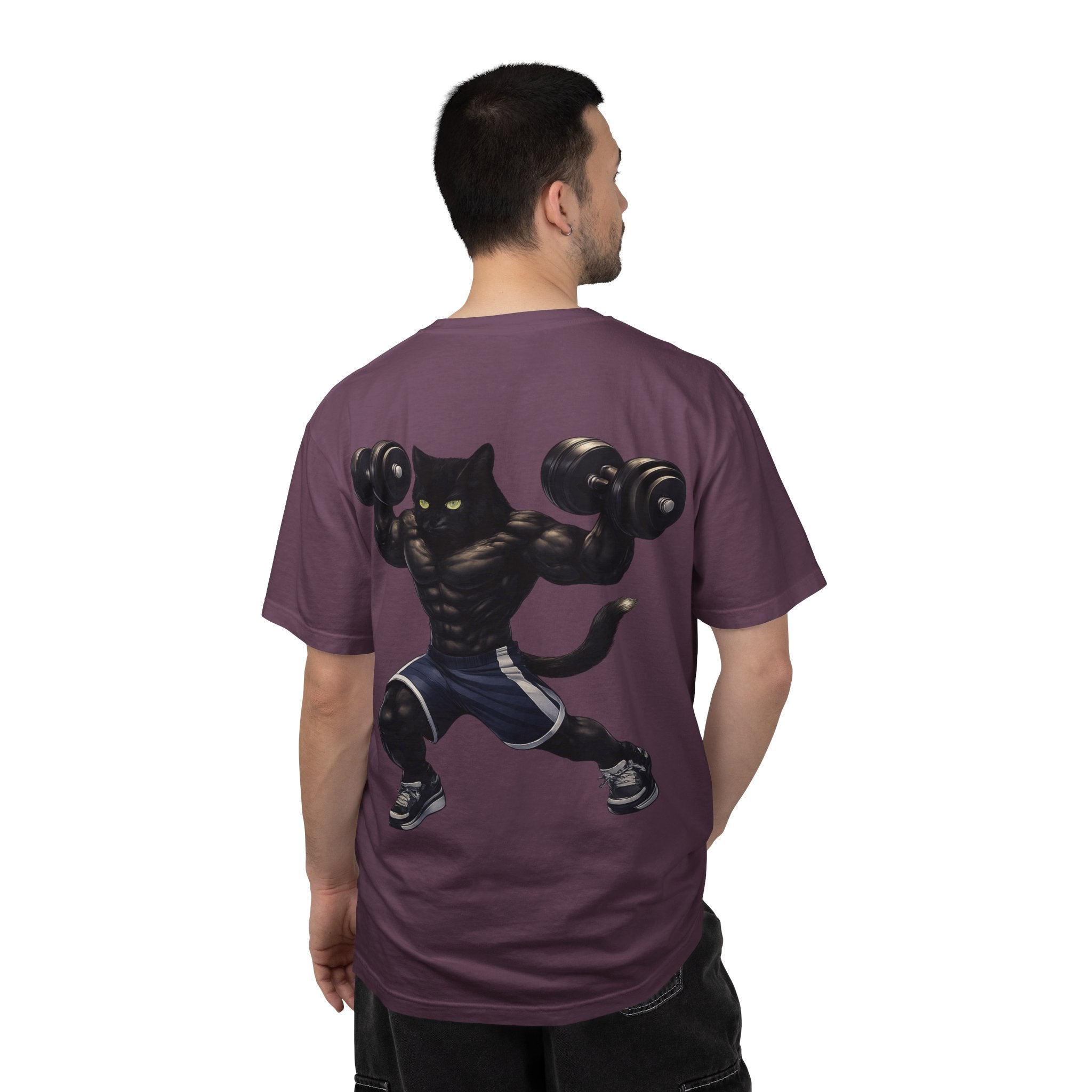 Gym Cat Shirt - Funny Workout Weightlifting T-Shirt - Fitness Lover Gift for Men Women