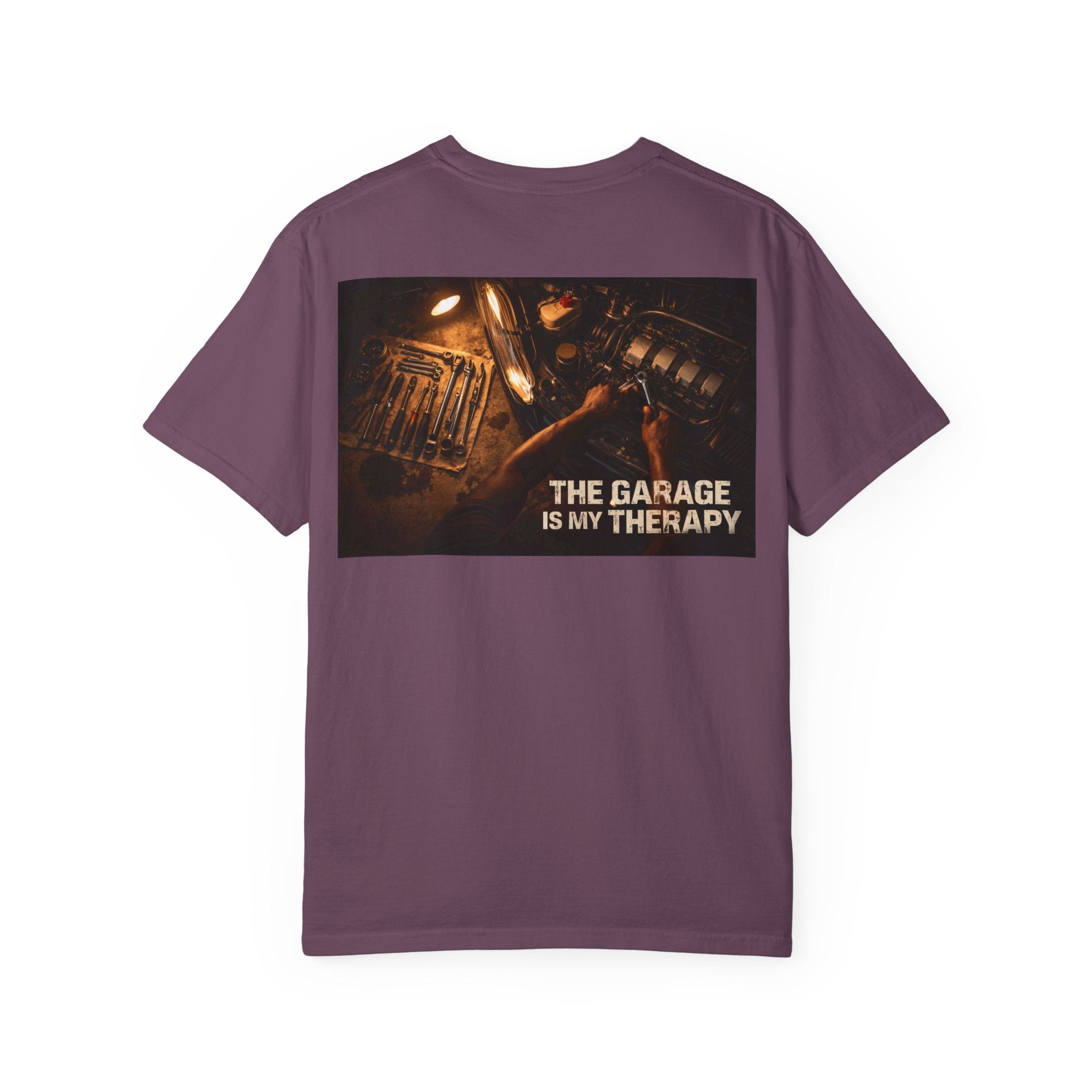 The Garage Is My Therapy T-Shirt - Mechanic Car Enthusiast Gift Version 1
