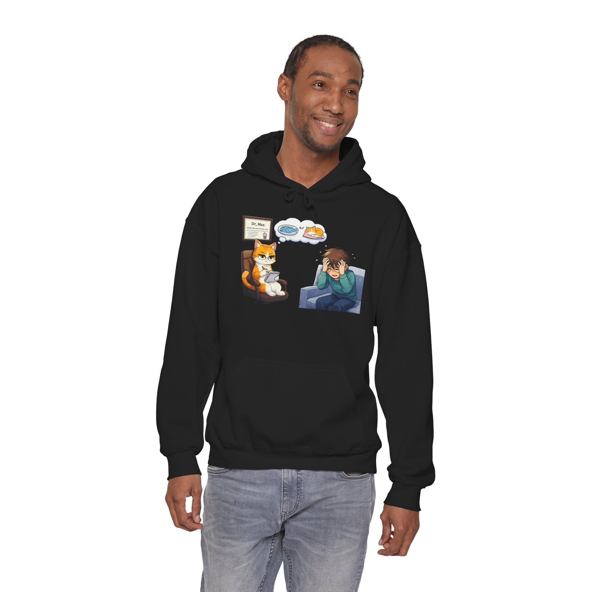 Dr. Max Cat Therapist Hoodie - Funny Mental Health Humor Gift