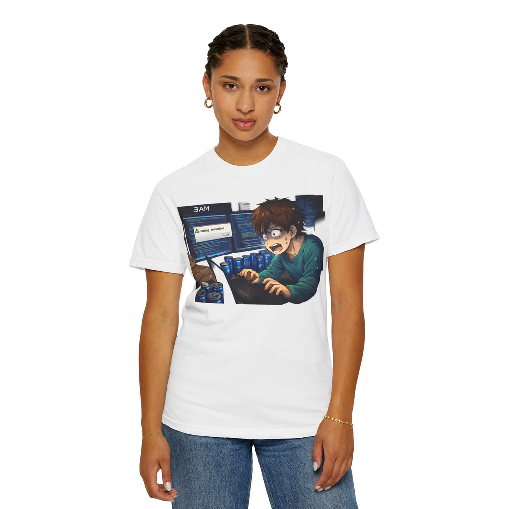 Missing Semicolon 3AM Programmer T-Shirt - Developer Humor Gift