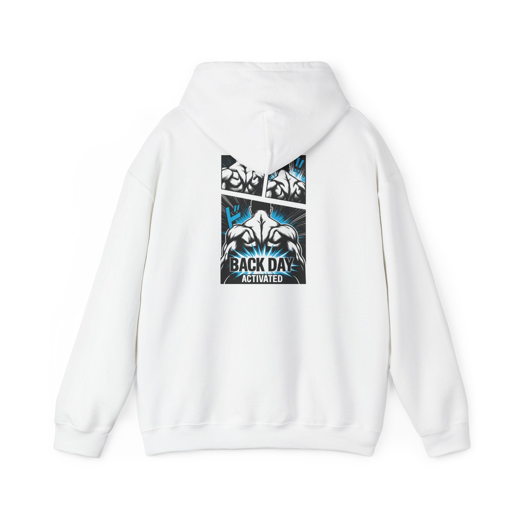 Back Day Activated Comic-Style Hoodie — Gym Motivation for Bodybuilders