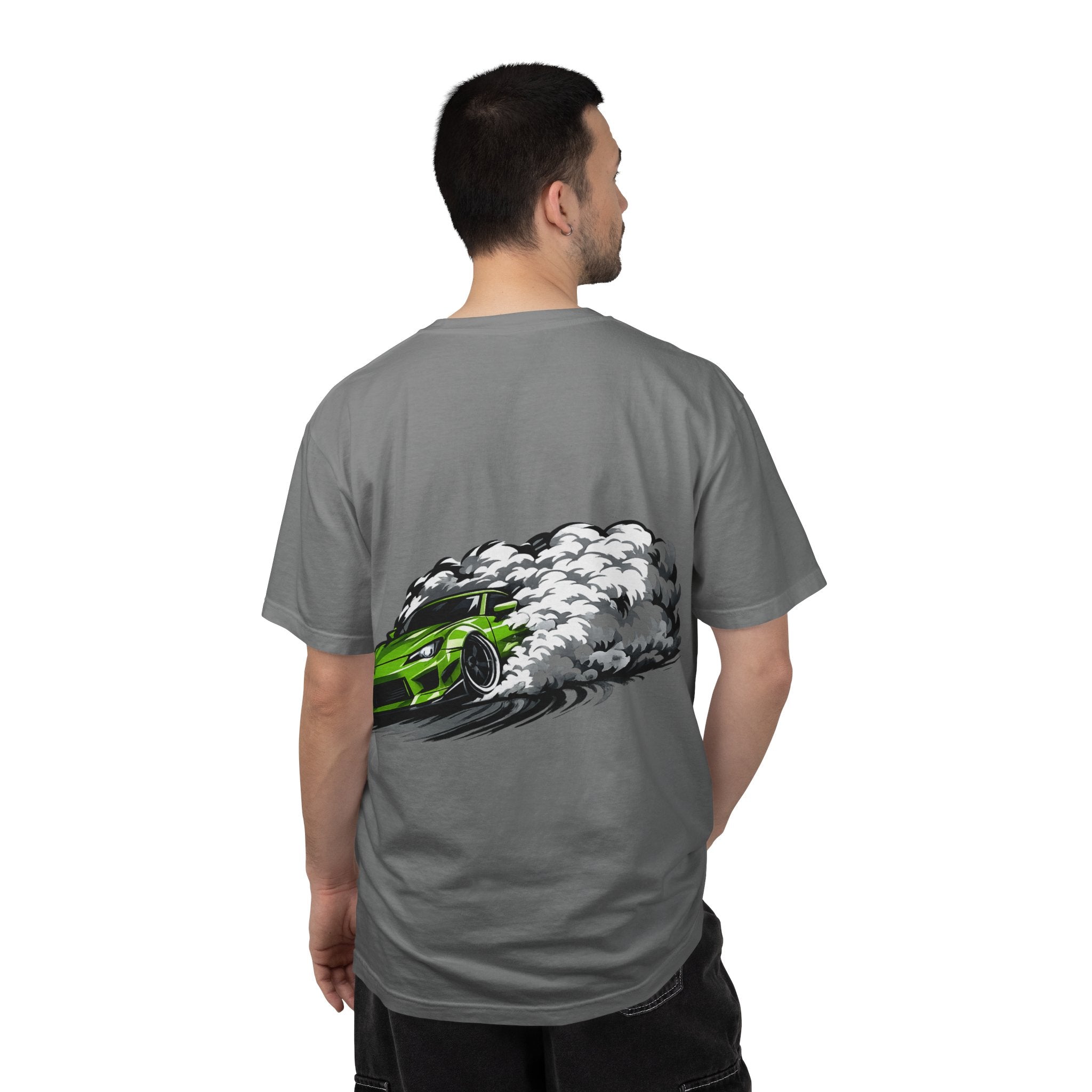 Neon Drift Green Car T-Shirt