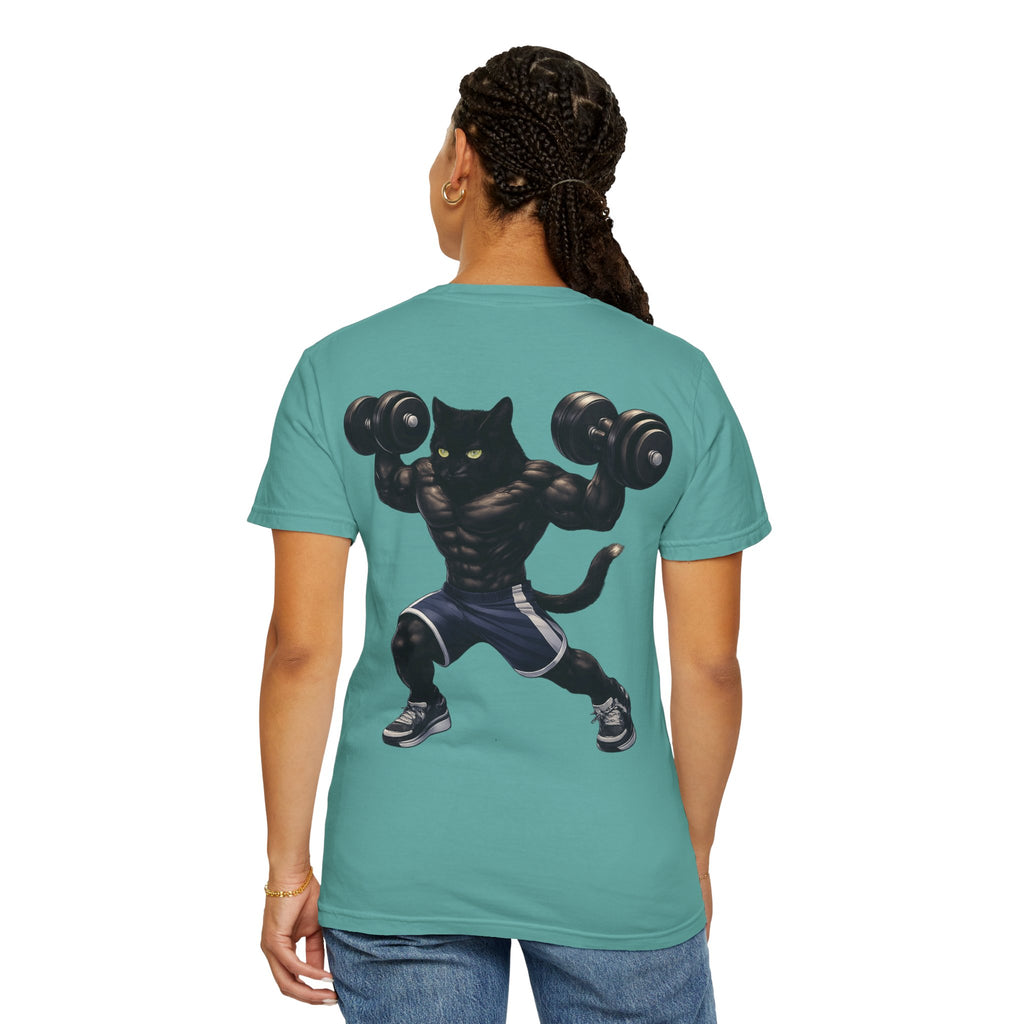Gym Cat Shirt - Funny Workout Weightlifting T-Shirt - Fitness Lover Gift for Men Women
