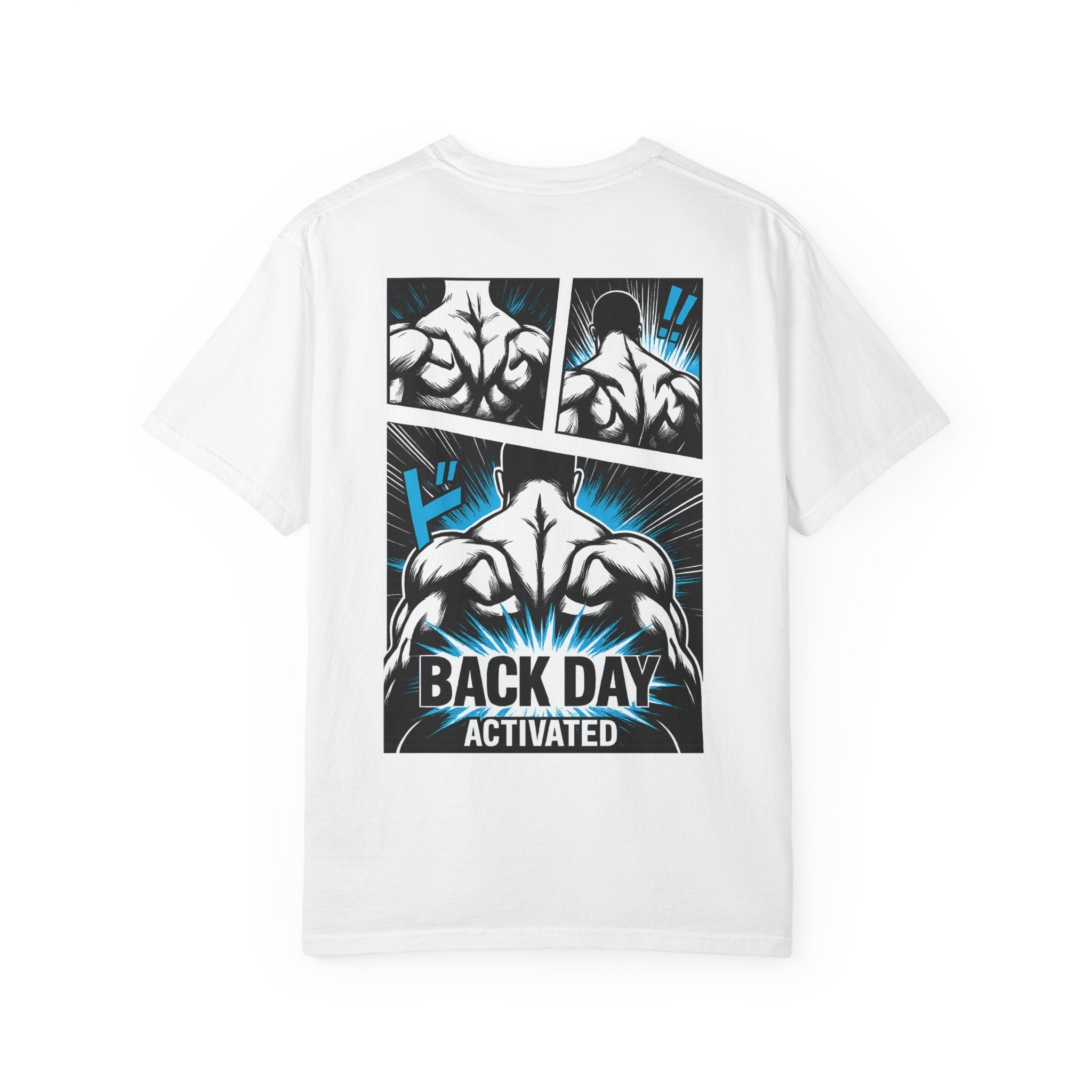 Back Day Activated Comic Gym T-Shirt — Workout Motivation for Bodybuilders