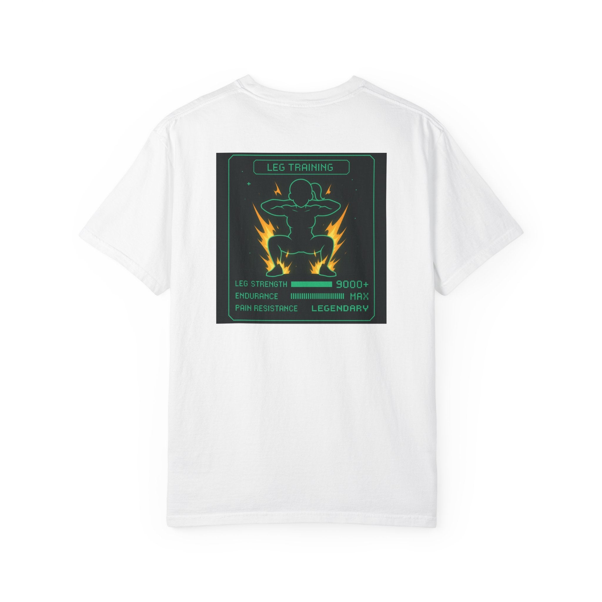Women’s Gaming RPG Leg Day T-Shirt — "Leg Training Stats 9000+"