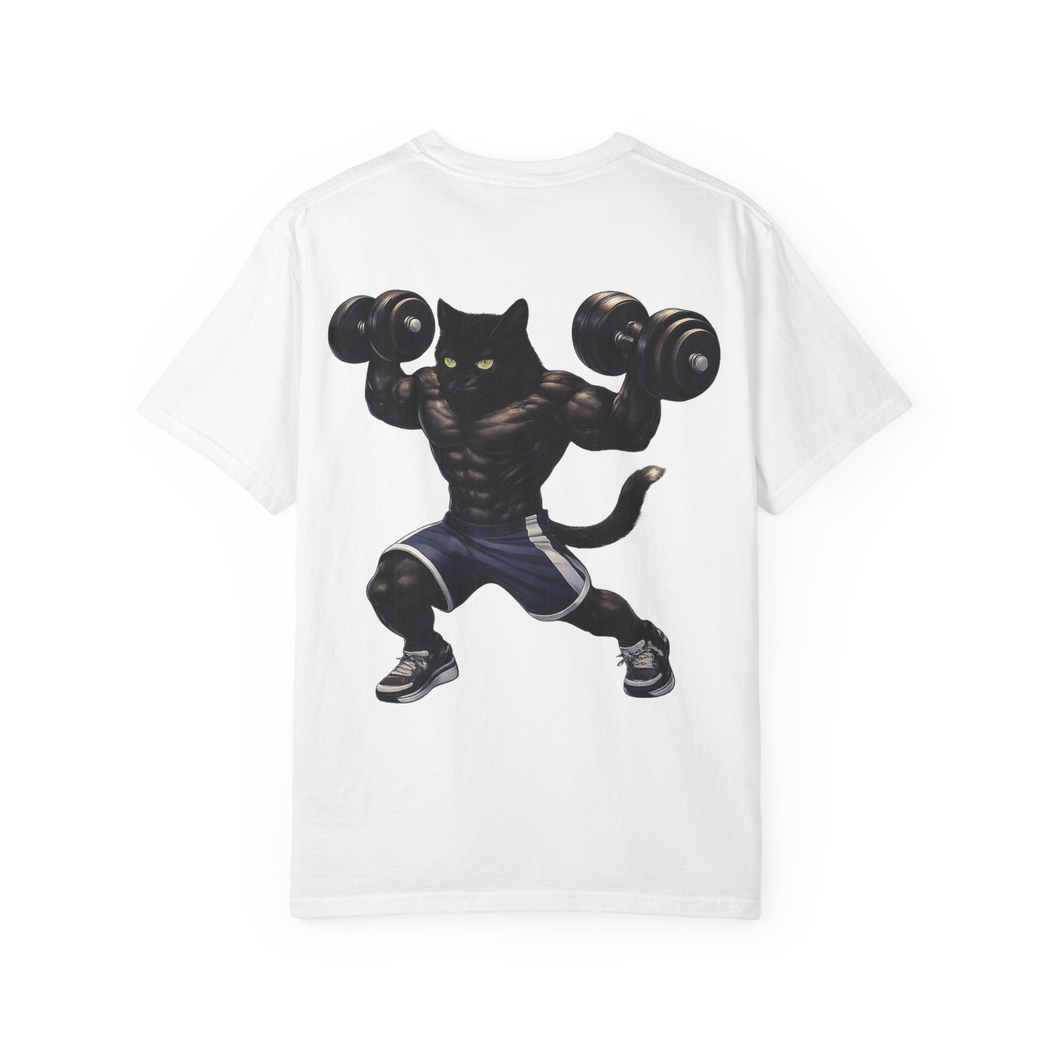 Gym Cat Shirt - Funny Workout Weightlifting T-Shirt - Fitness Lover Gift for Men Women