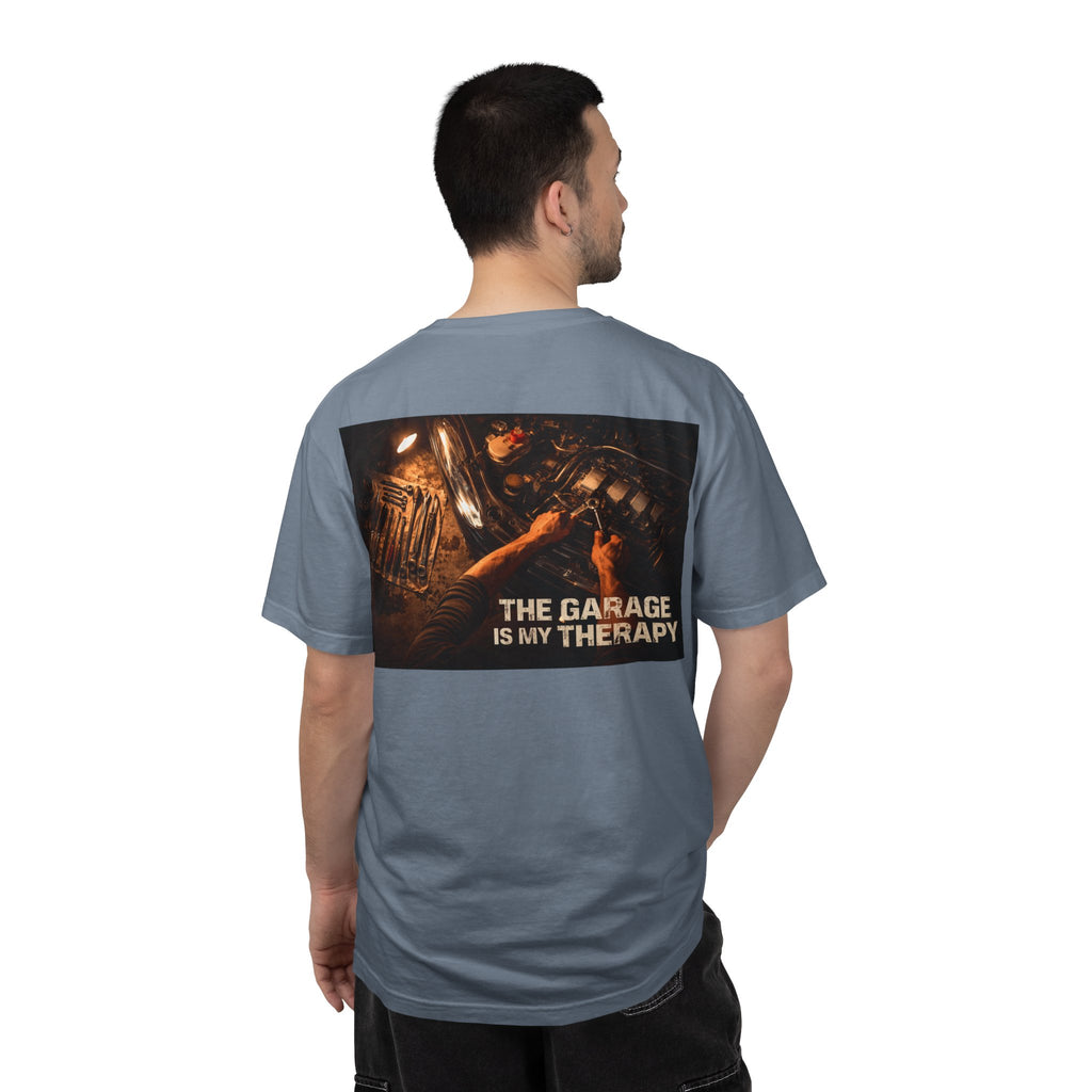The Garage Is My Therapy T-Shirt - Mechanic Car Enthusiast Gift Version 2
