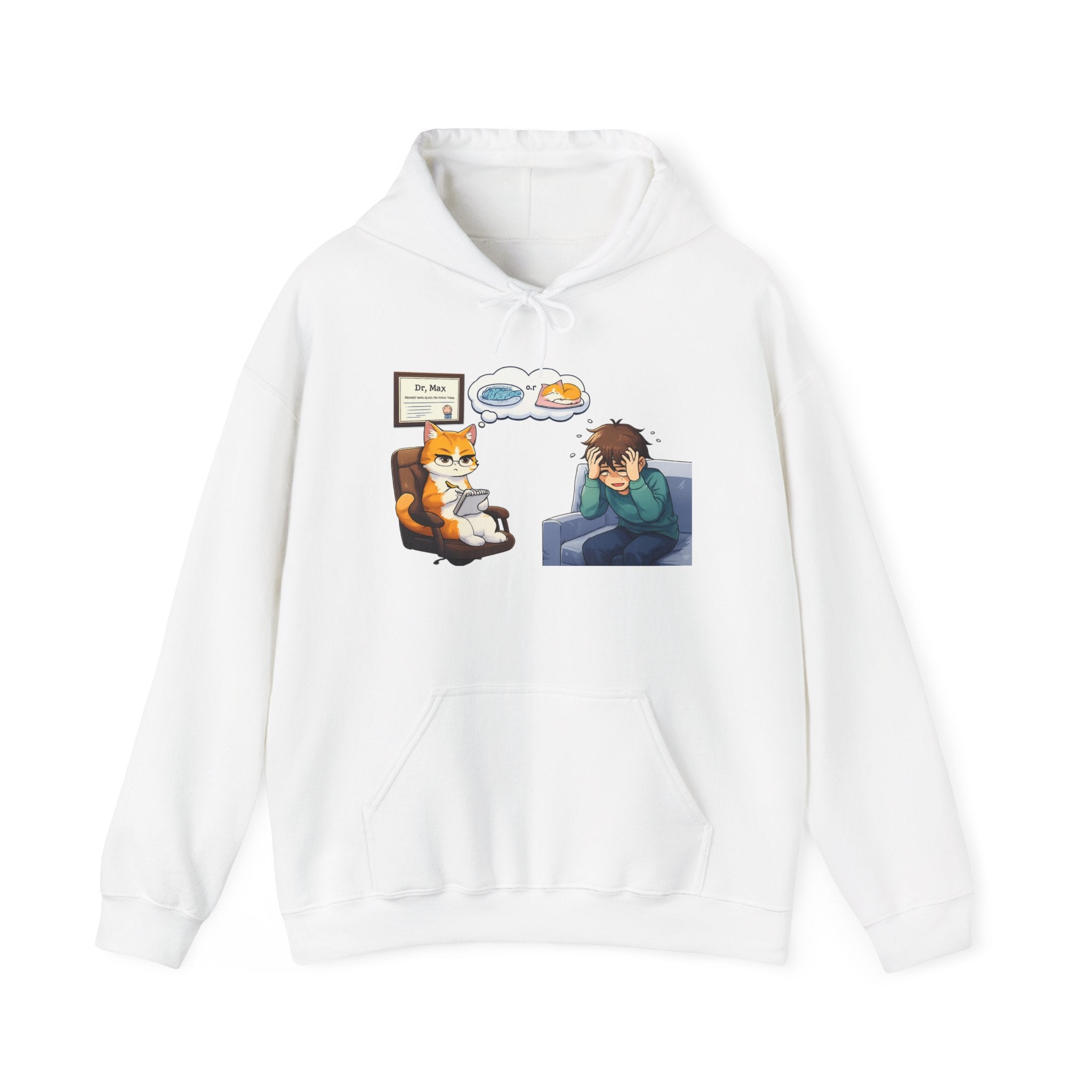 Dr. Max Cat Therapist Hoodie - Funny Mental Health Humor Gift