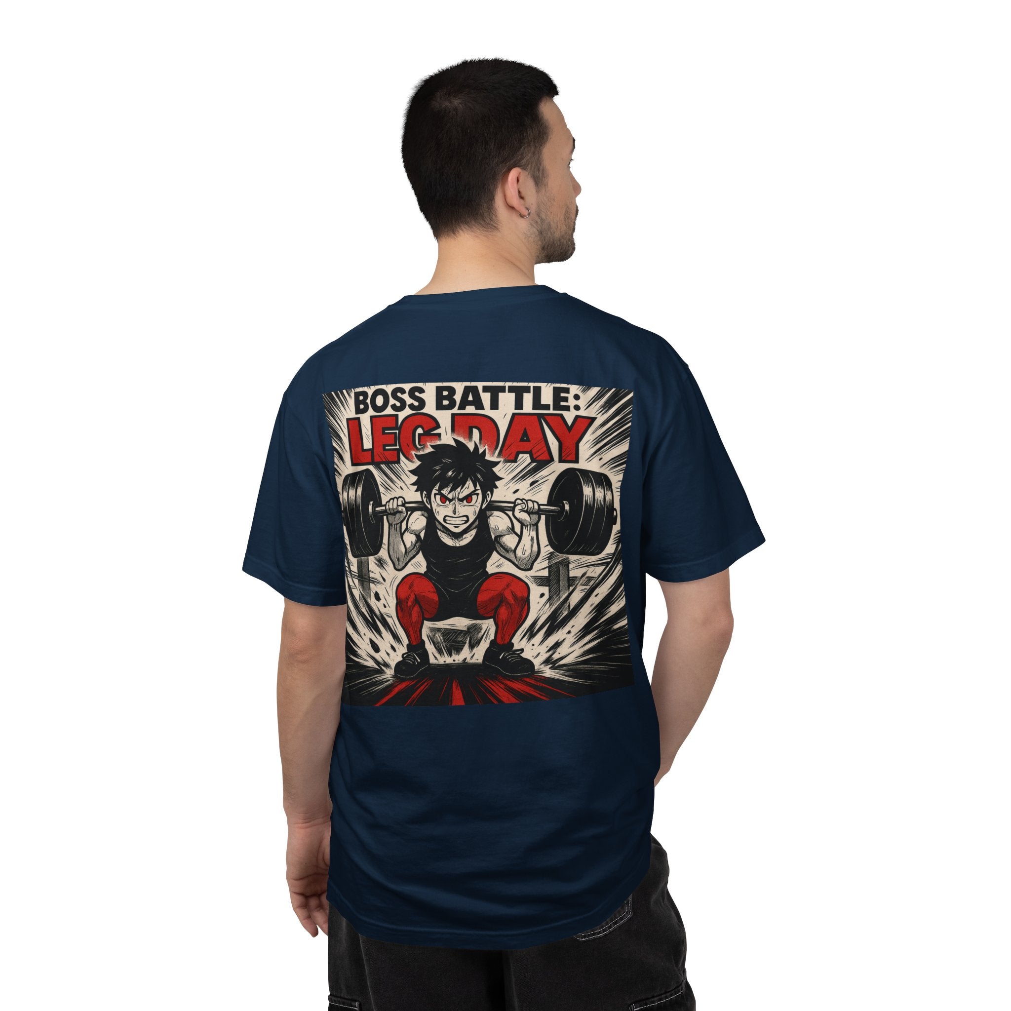 Boss Battle: Leg Day T-Shirt — Anime Gym Male Lifter