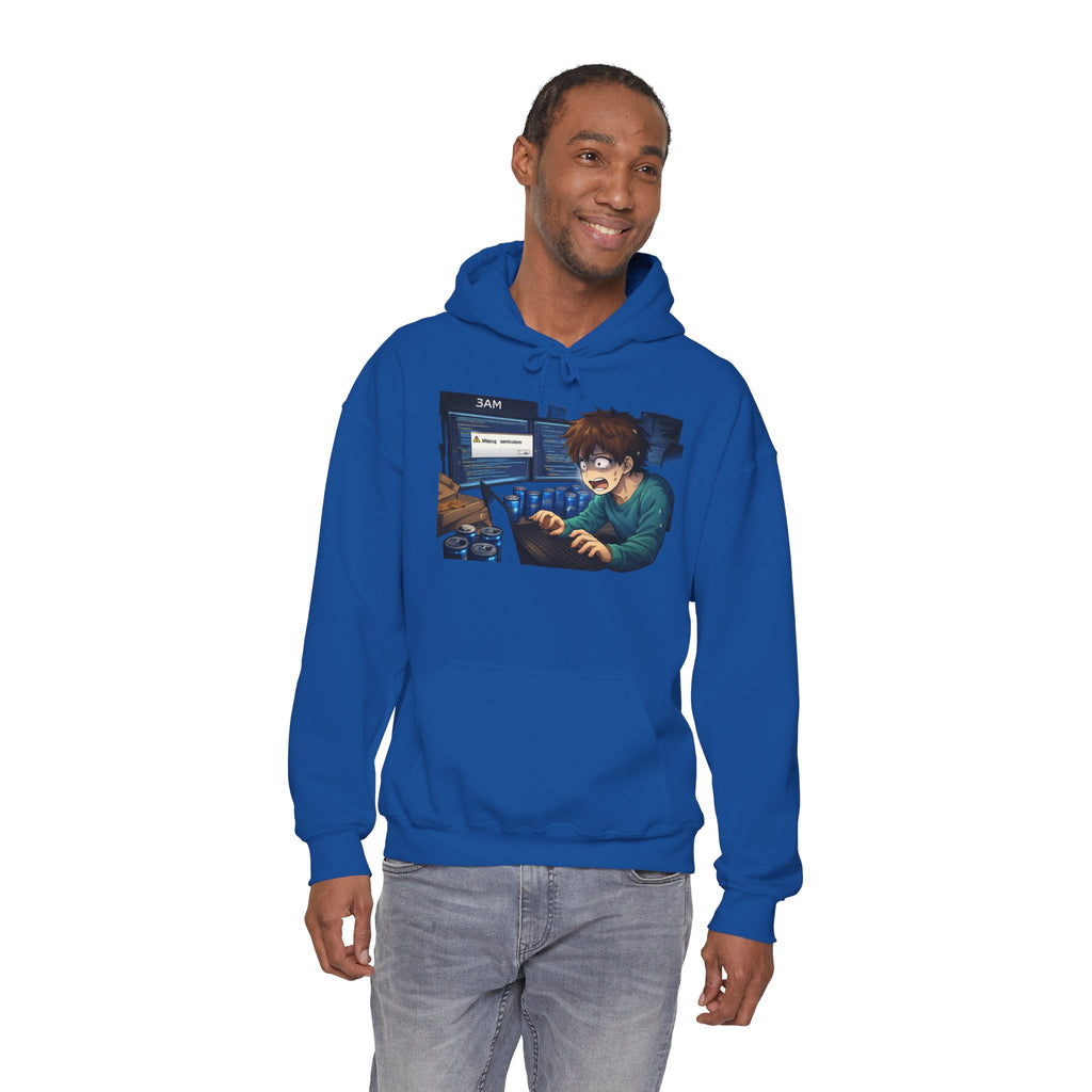 Missing Semicolon 3AM Programmer Hoodie - Developer Humor Gift