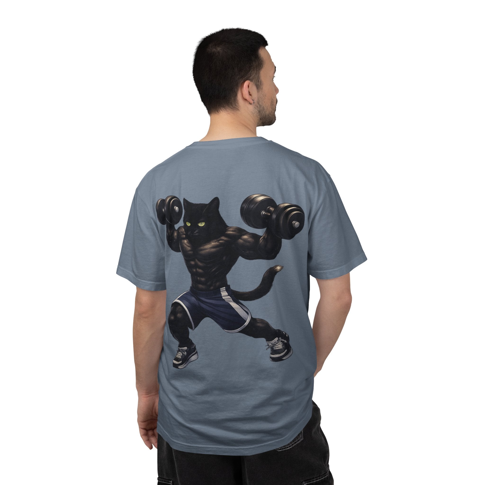 Gym Cat Shirt - Funny Workout Weightlifting T-Shirt - Fitness Lover Gift for Men Women
