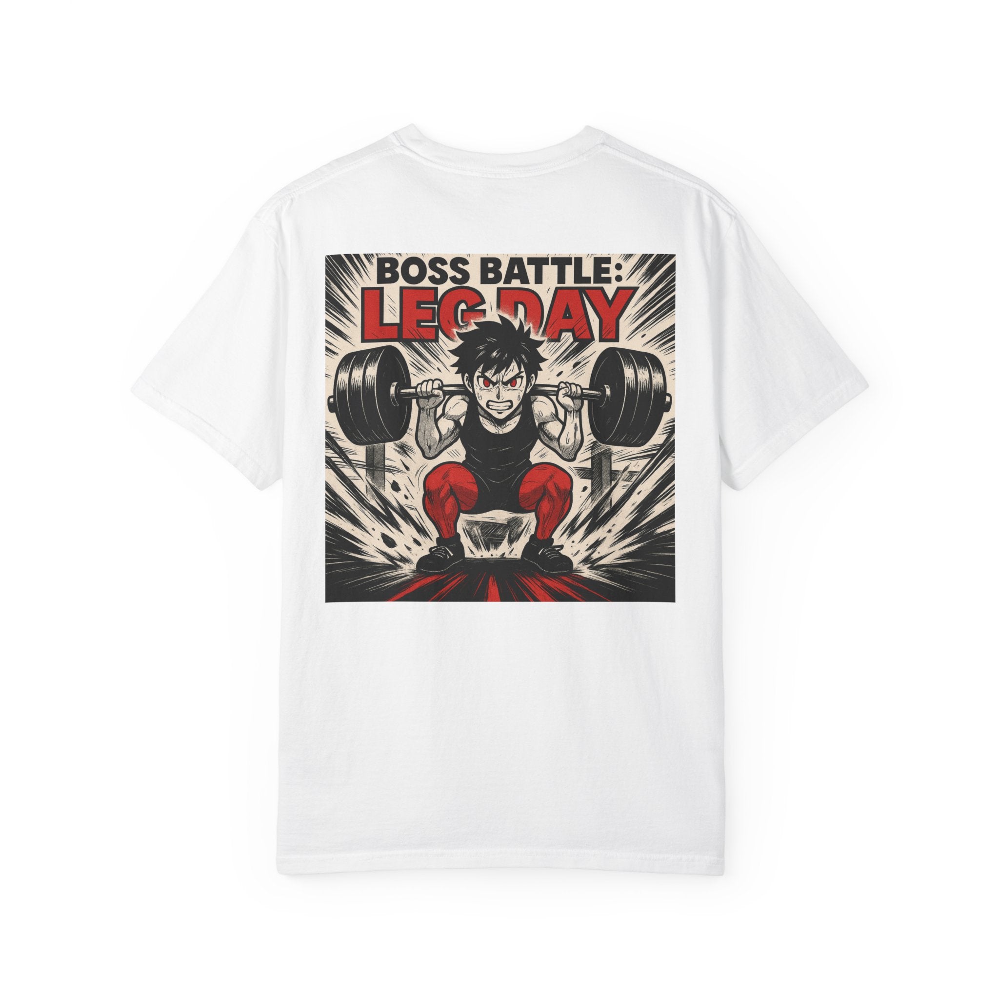 Boss Battle: Leg Day T-Shirt — Anime Gym Male Lifter