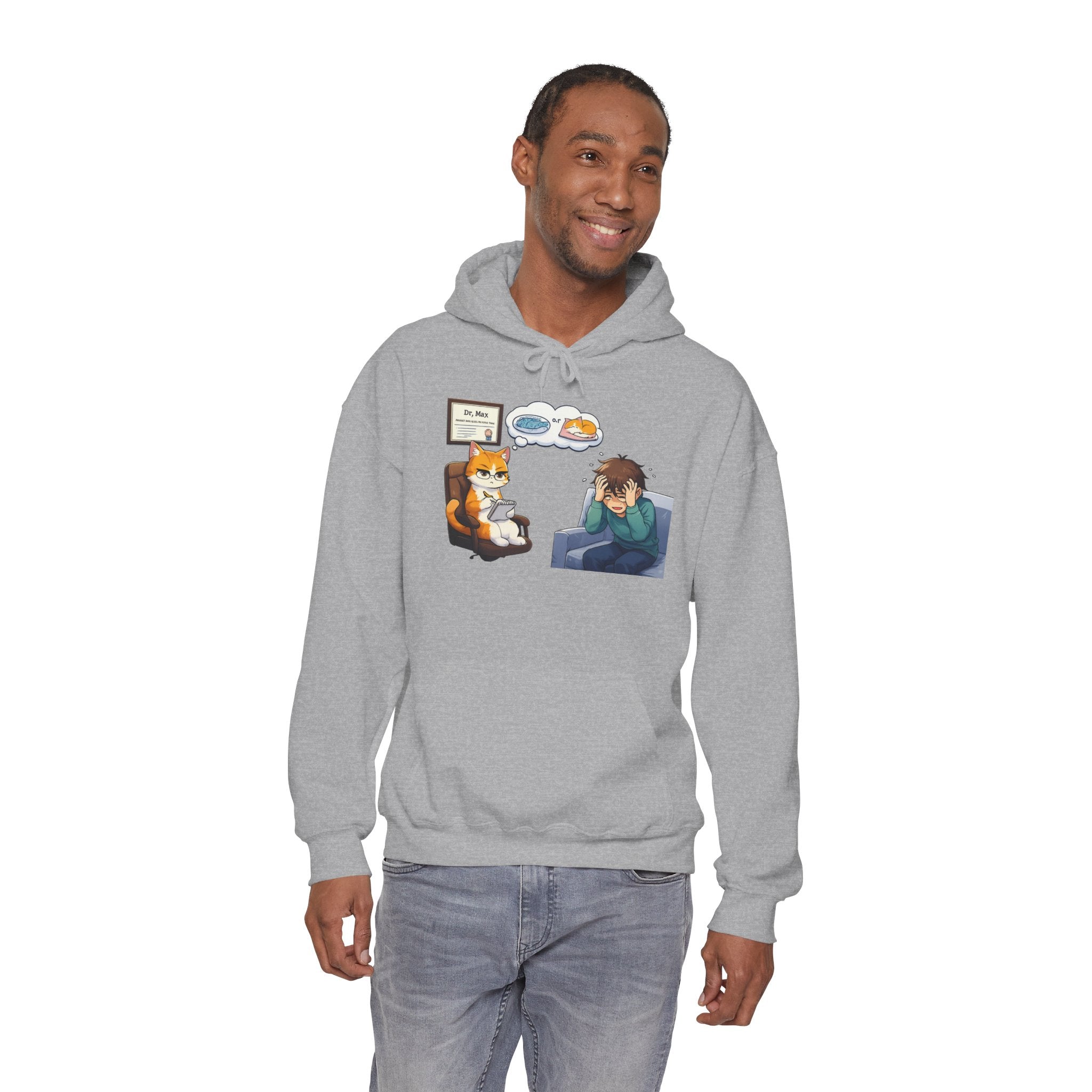 Dr. Max Cat Therapist Hoodie - Funny Mental Health Humor Gift