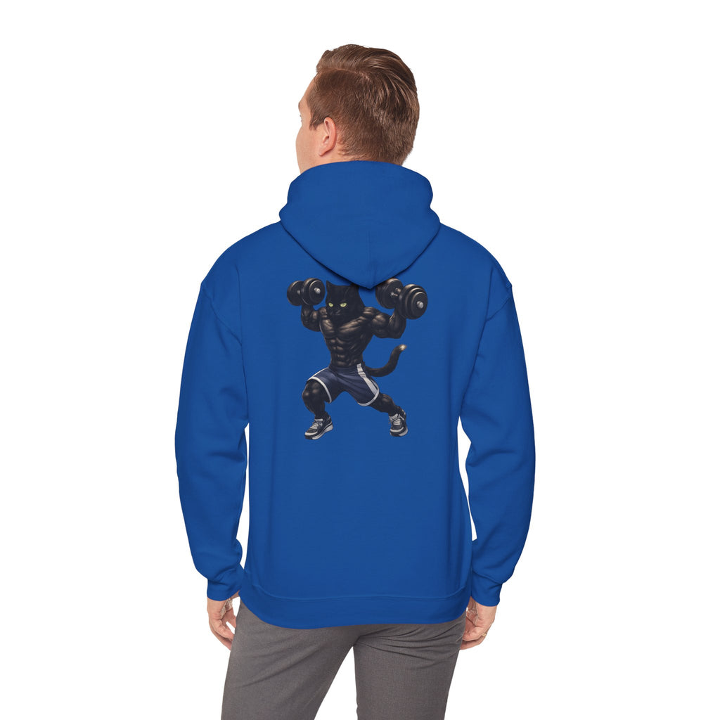 Gym Cat Hoodie — Funny Weightlifting & Workout Hoodie | Fitness Lover Gift