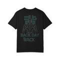 Back Day Attack Geometric Muscle Anatomy T-Shirt — '北' Back Training Gym Tee Green