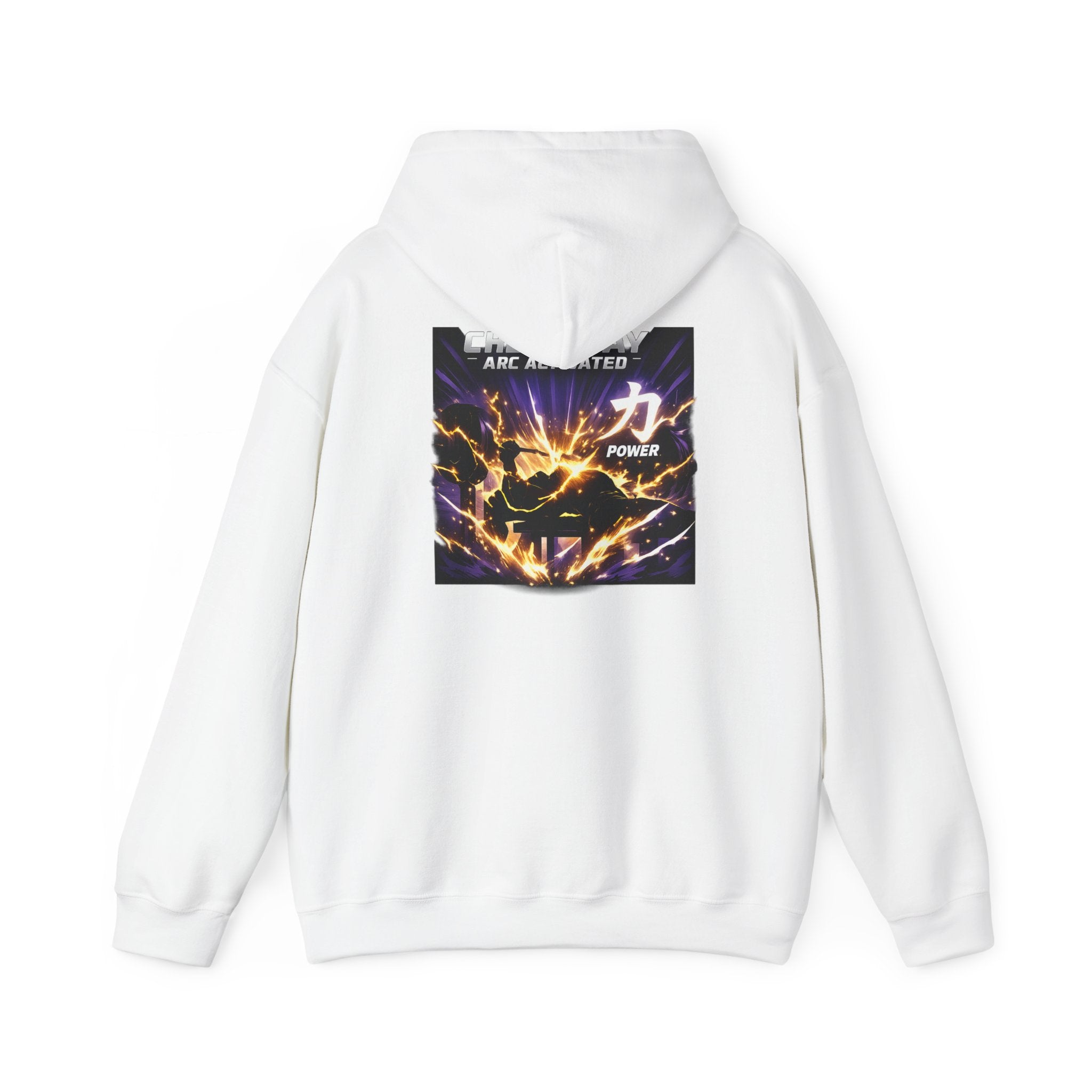 Chest Day Arc Activated Men’s Hoodie — Power (力) Gym Motivation