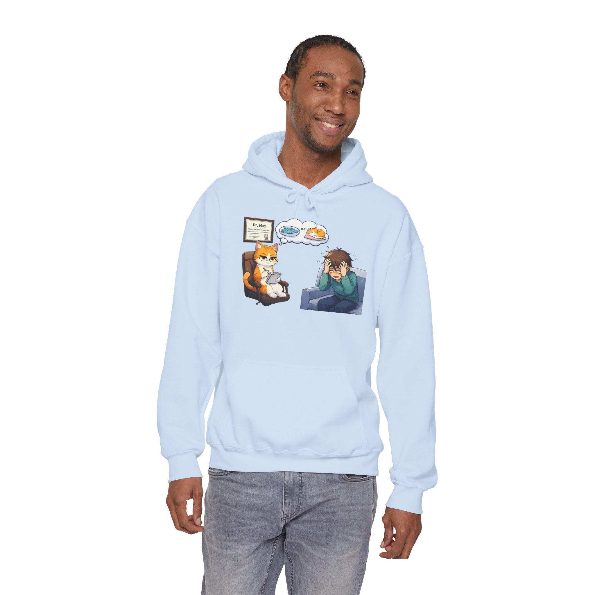 Dr. Max Cat Therapist Hoodie - Funny Mental Health Humor Gift