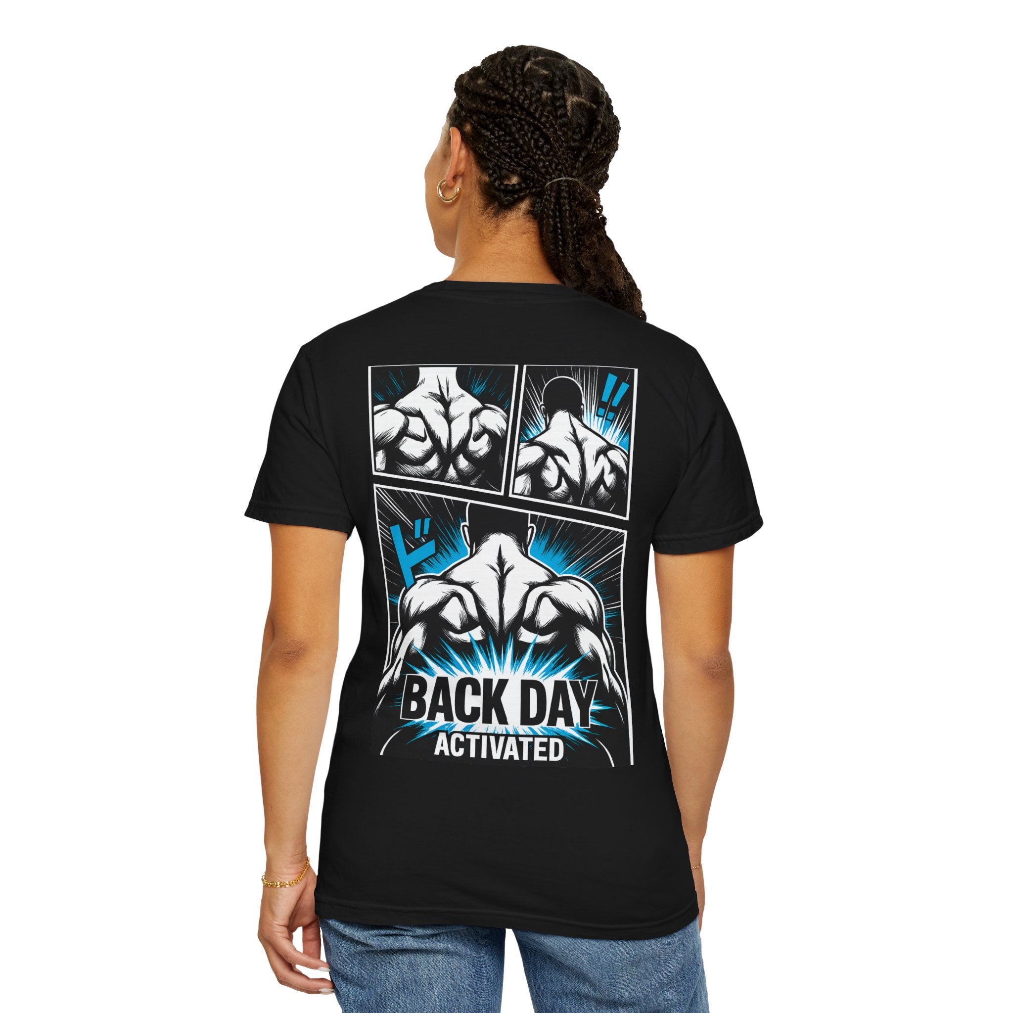 Back Day Activated Comic Gym T-Shirt — Workout Motivation for Bodybuilders