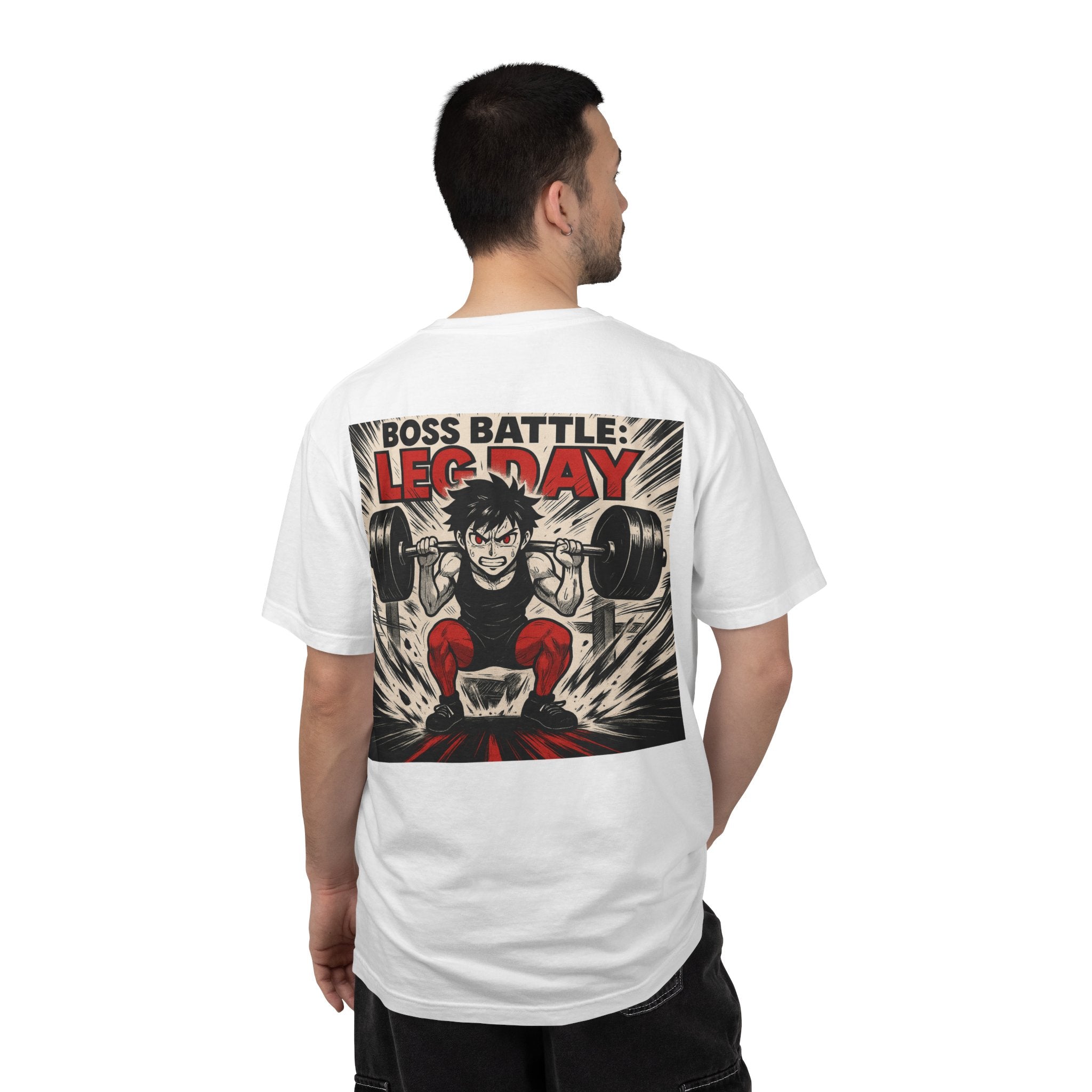 Boss Battle: Leg Day T-Shirt — Anime Gym Male Lifter