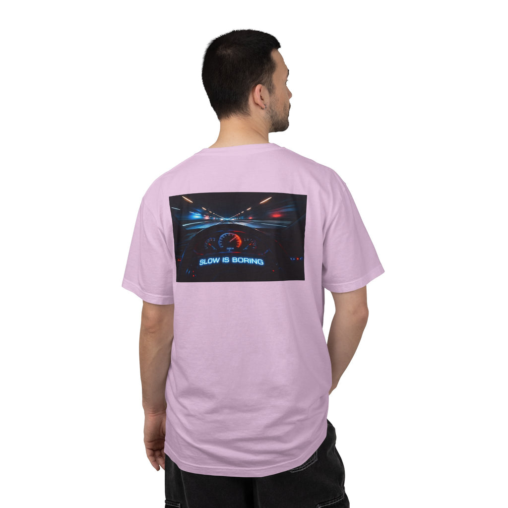 Slow Is Boring Shirt - Racing Speed Enthusiast Dashboard Design