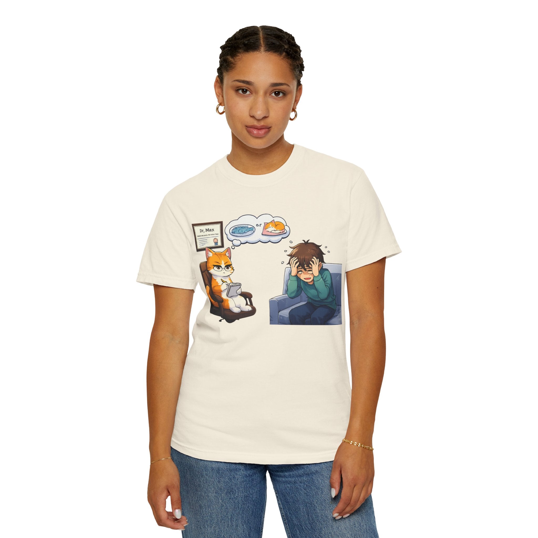 Dr. Max Cat Therapist T-Shirt - Funny Mental Health Humor Gift