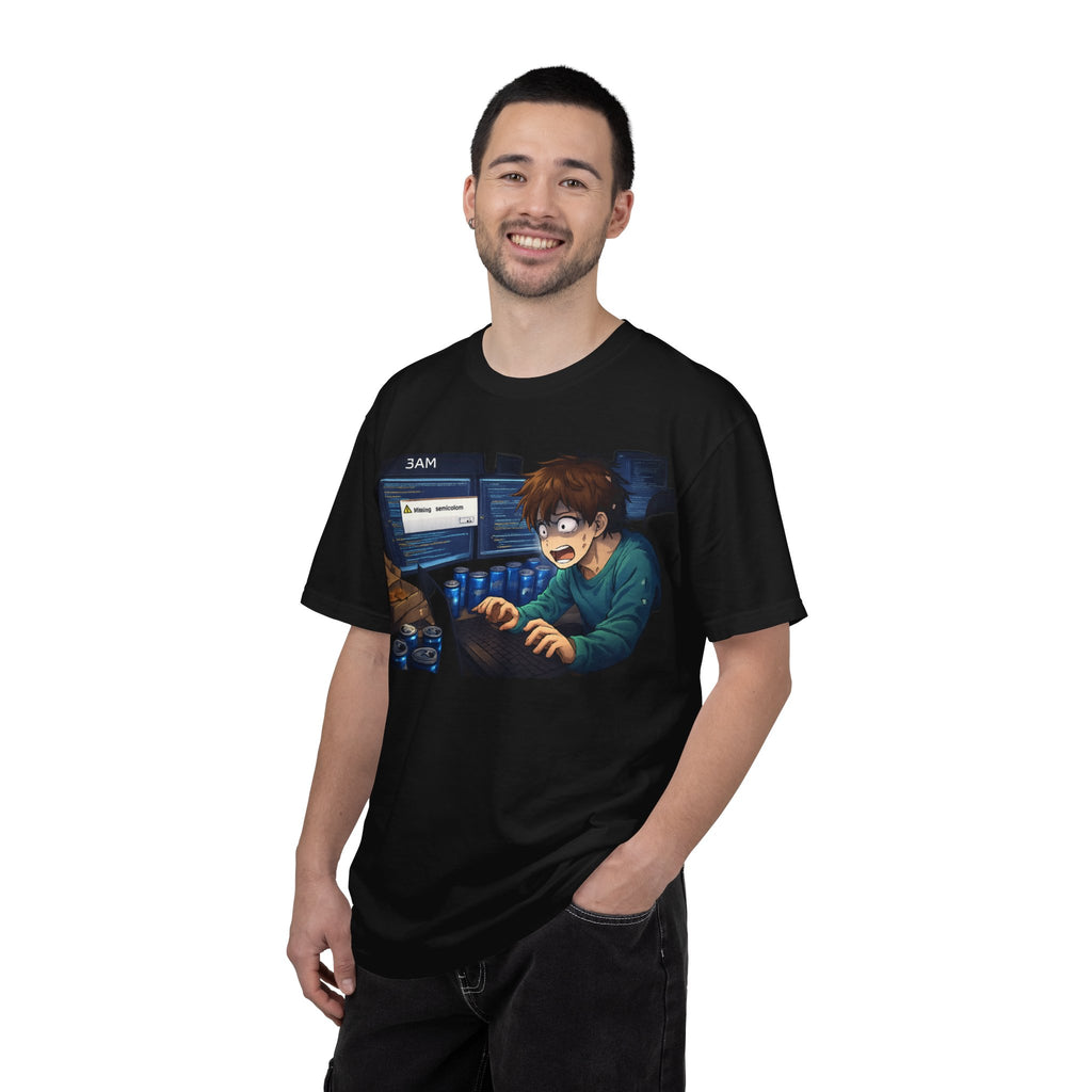 Missing Semicolon 3AM Programmer T-Shirt - Developer Humor Gift