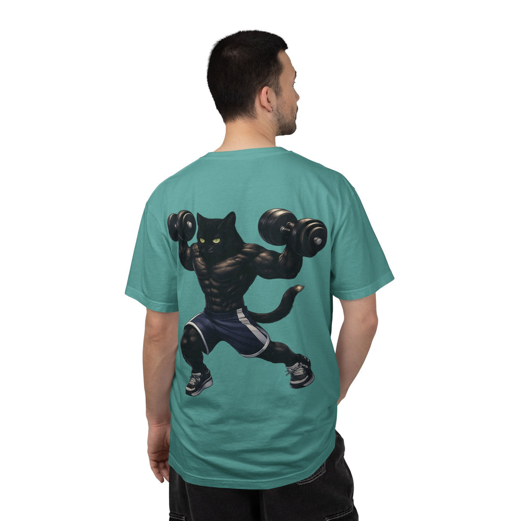 Gym Cat Shirt - Funny Workout Weightlifting T-Shirt - Fitness Lover Gift for Men Women