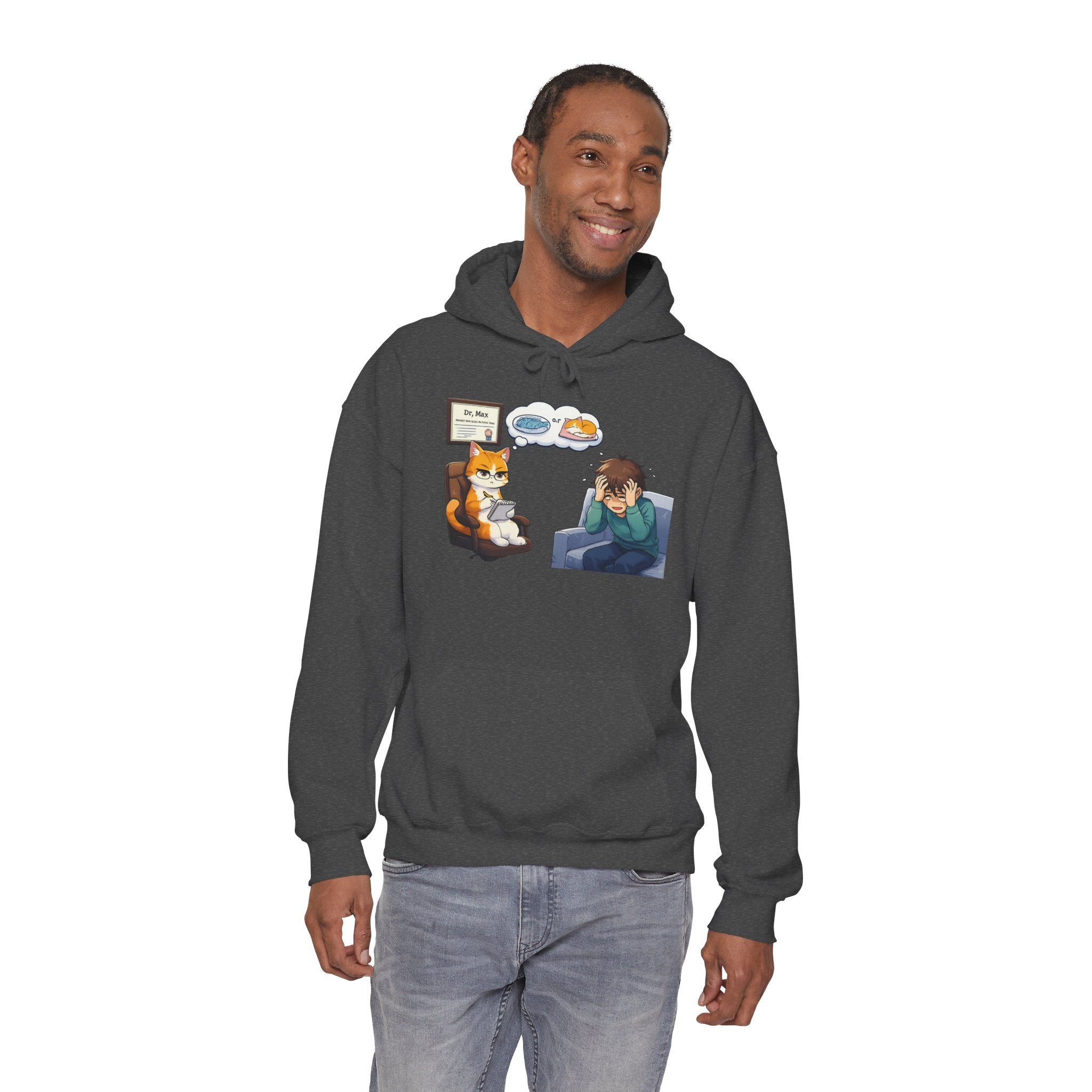 Dr. Max Cat Therapist Hoodie - Funny Mental Health Humor Gift