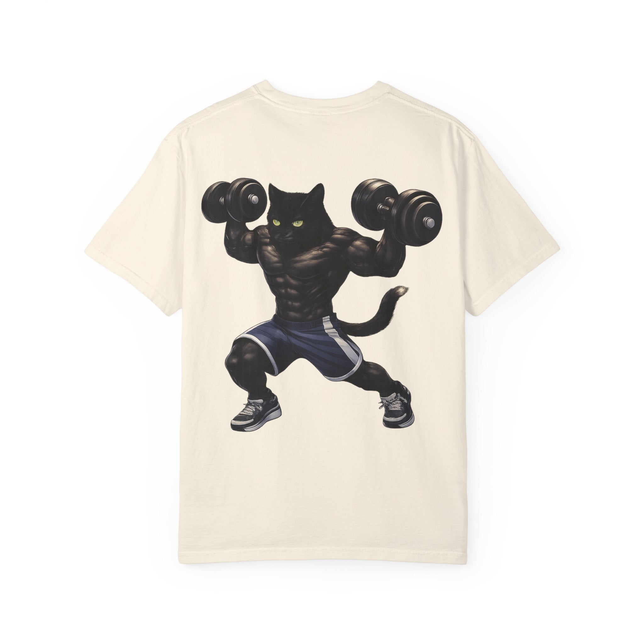 Gym Cat Shirt - Funny Workout Weightlifting T-Shirt - Fitness Lover Gift for Men Women
