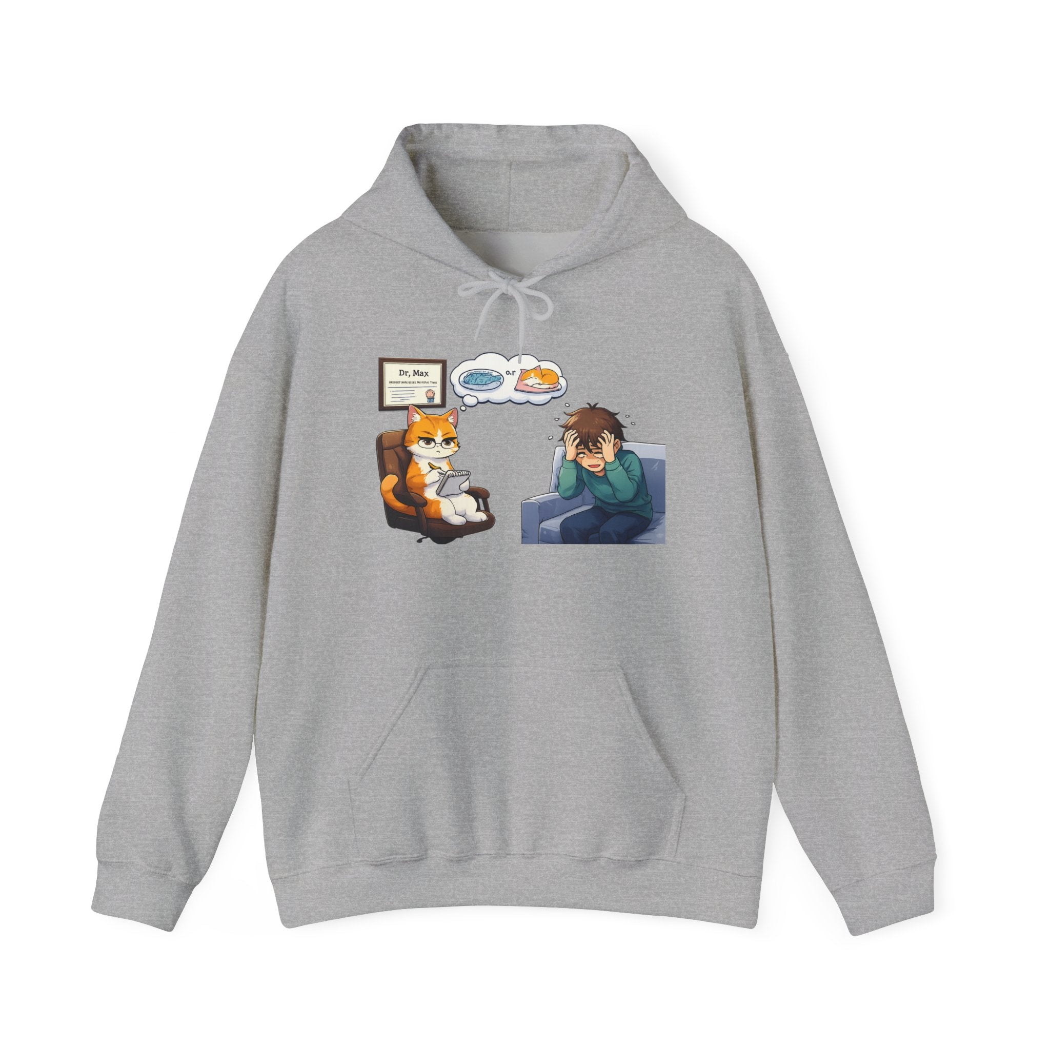 Dr. Max Cat Therapist Hoodie - Funny Mental Health Humor Gift