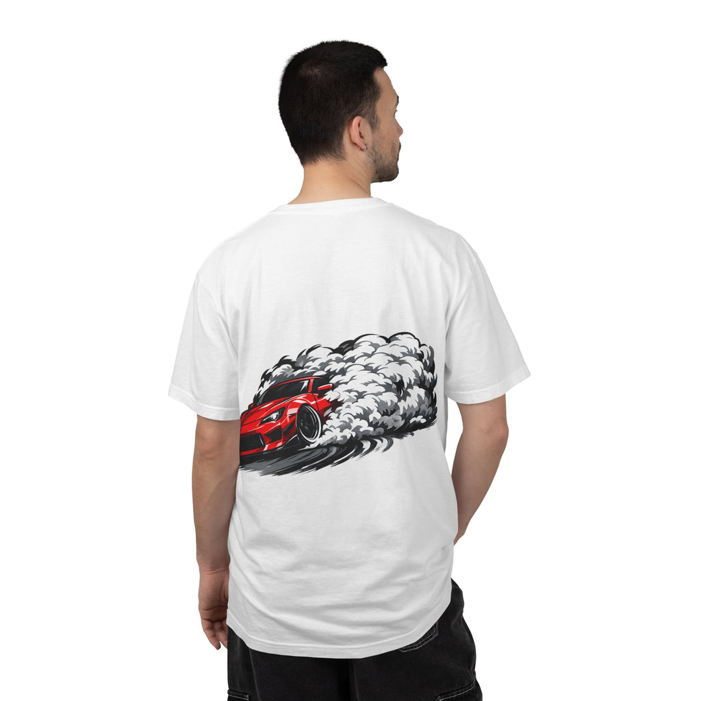 Red Fury Drift T-Shirt — Modified Wide-Body JDM Drift Car Design