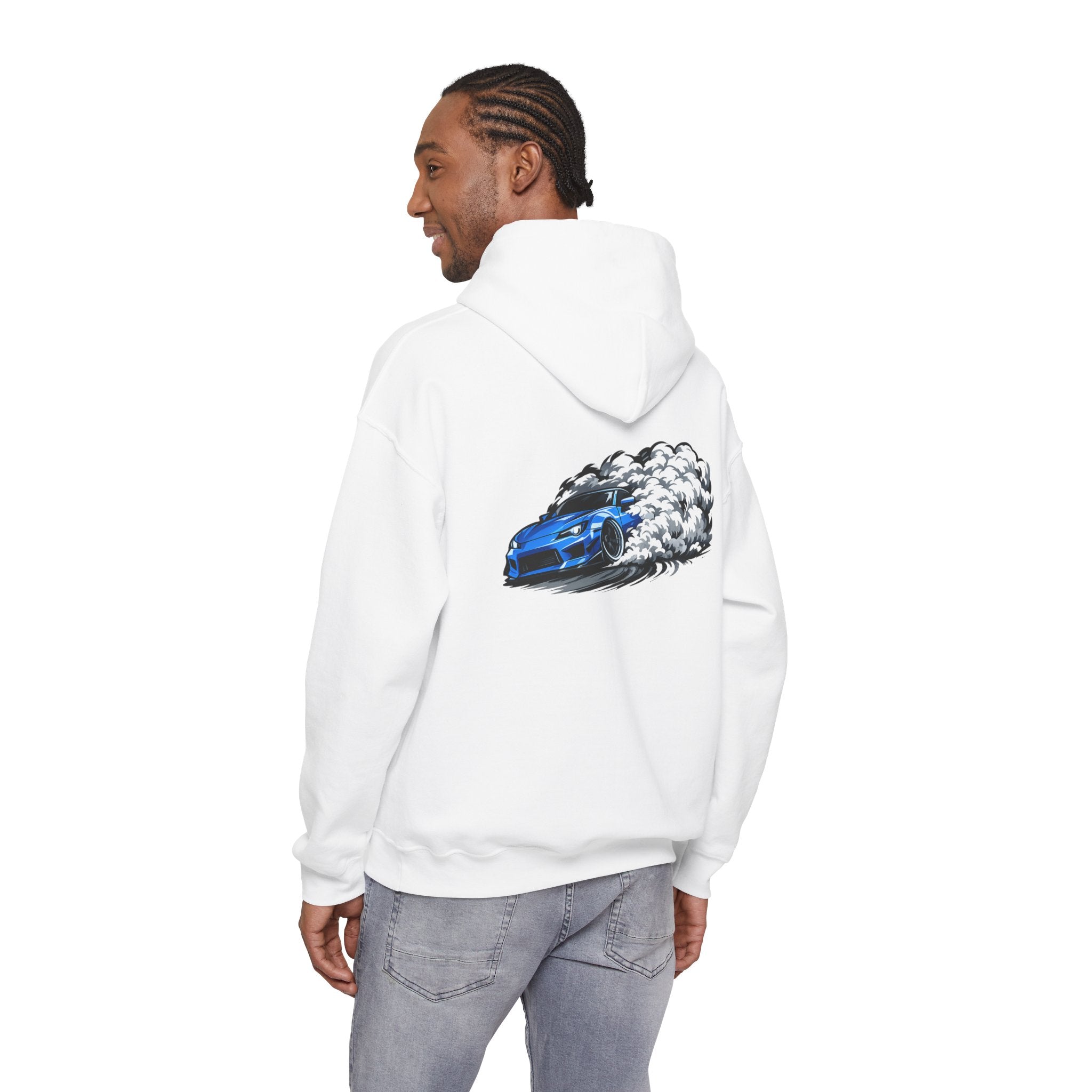 Blue Thunder Drift Hoodie — Blue Drift Car Design (Thunder Edition)