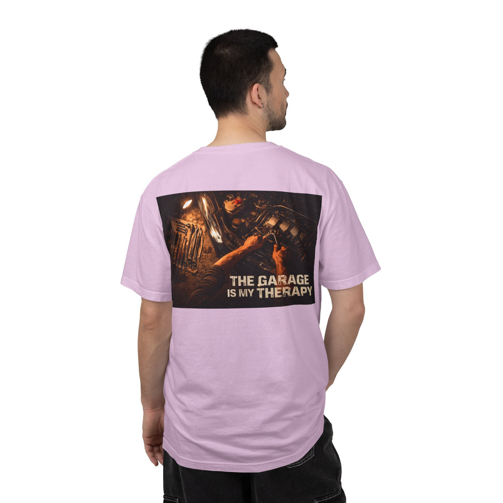 The Garage Is My Therapy T-Shirt - Mechanic Car Enthusiast Gift Version 2