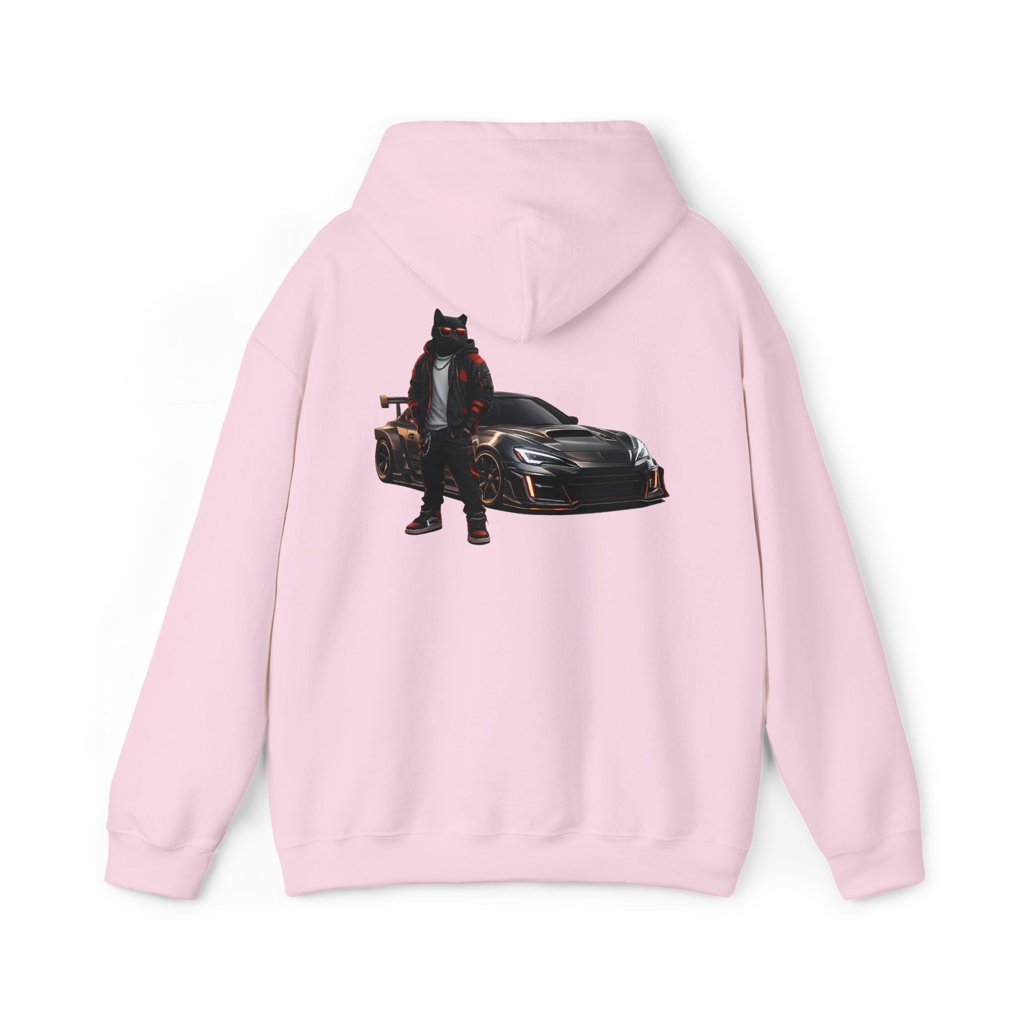 Cool Black Cat Streetwear Custom Widebody Sports Car JDM Hoodie