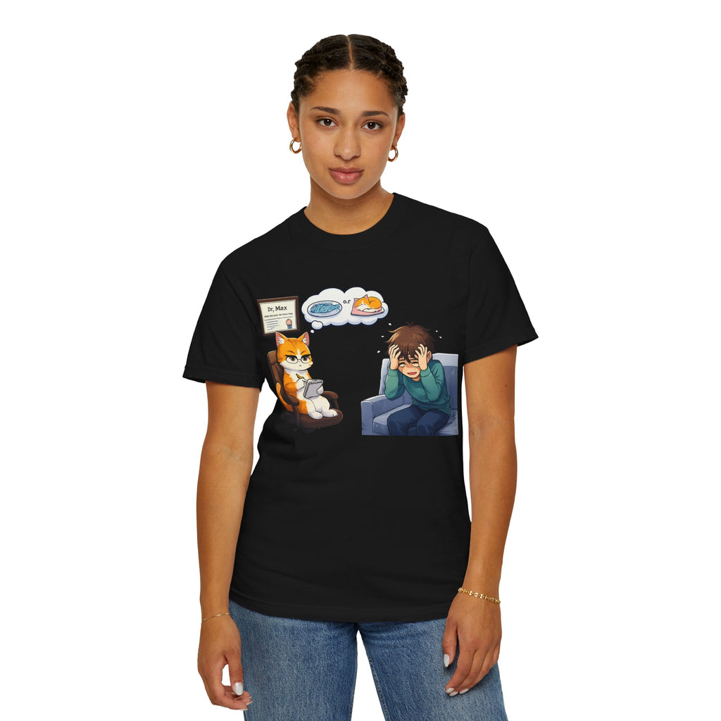 Dr. Max Cat Therapist T-Shirt - Funny Mental Health Humor Gift